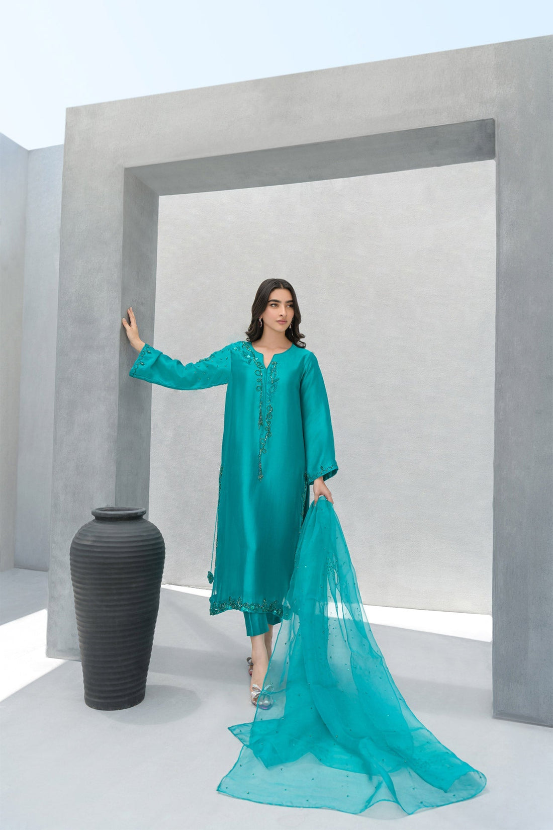 Flairs Studio | Luxury Pret | Aquamarine by Flairs Studio - Designer Dress - Type: Luxury - Available at Libayah - 100% Original