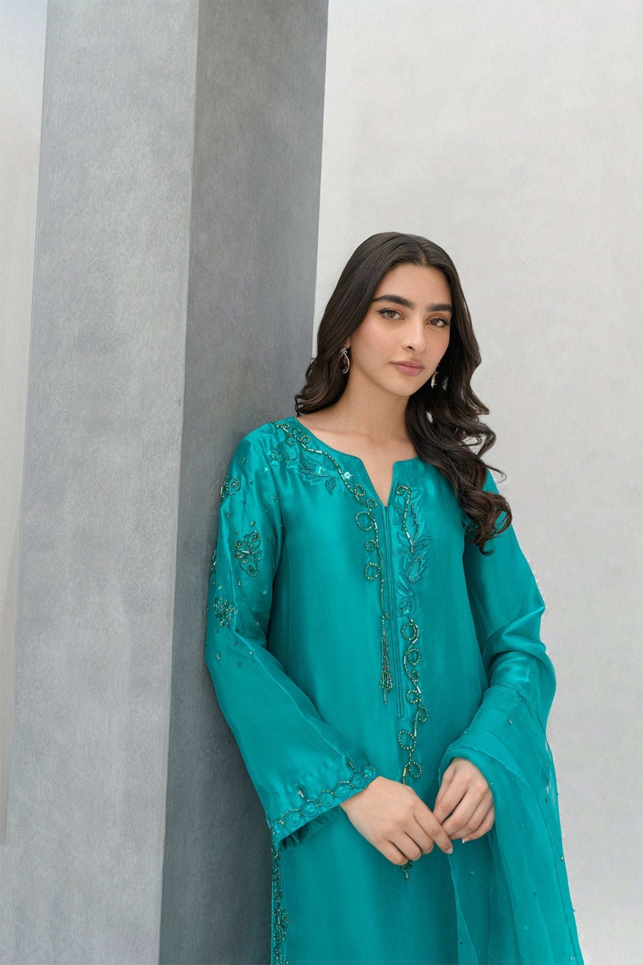 Flairs Studio | Luxury Pret | Aquamarine by Flairs Studio - Designer Dress - Type: Luxury - Available at Libayah - 100% Original