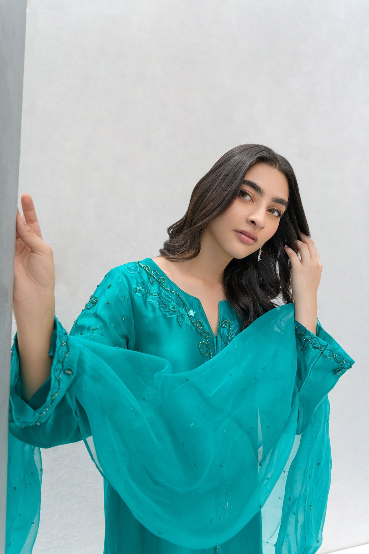 Flairs Studio | Luxury Pret | Aquamarine by Flairs Studio - Designer Dress - Type: Luxury - Available at Libayah - 100% Original