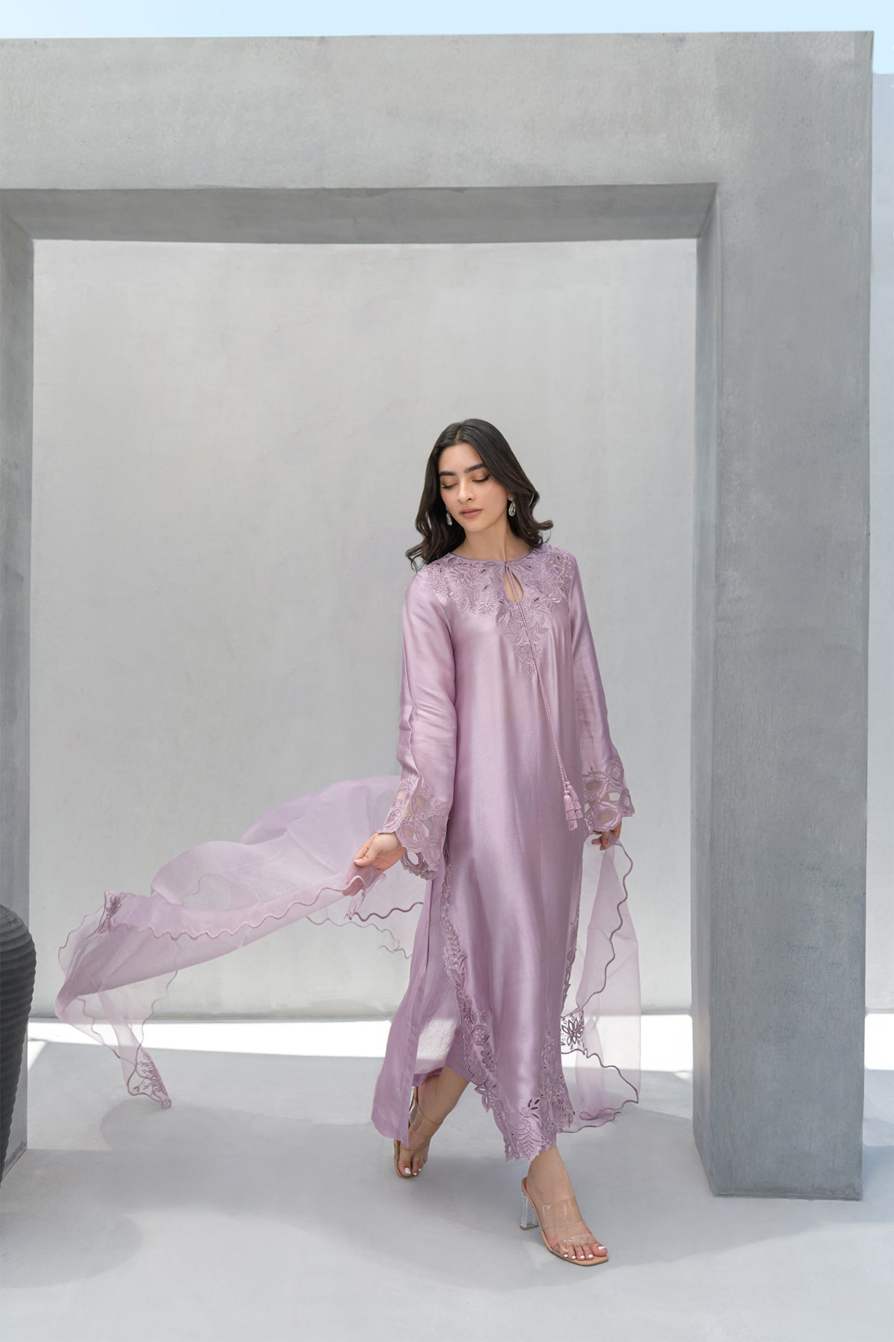 Flairs Studio | Luxury Pret | Lilac by Flairs Studio - Designer Dress - Type: Luxury - Available at Libayah - 100% Original