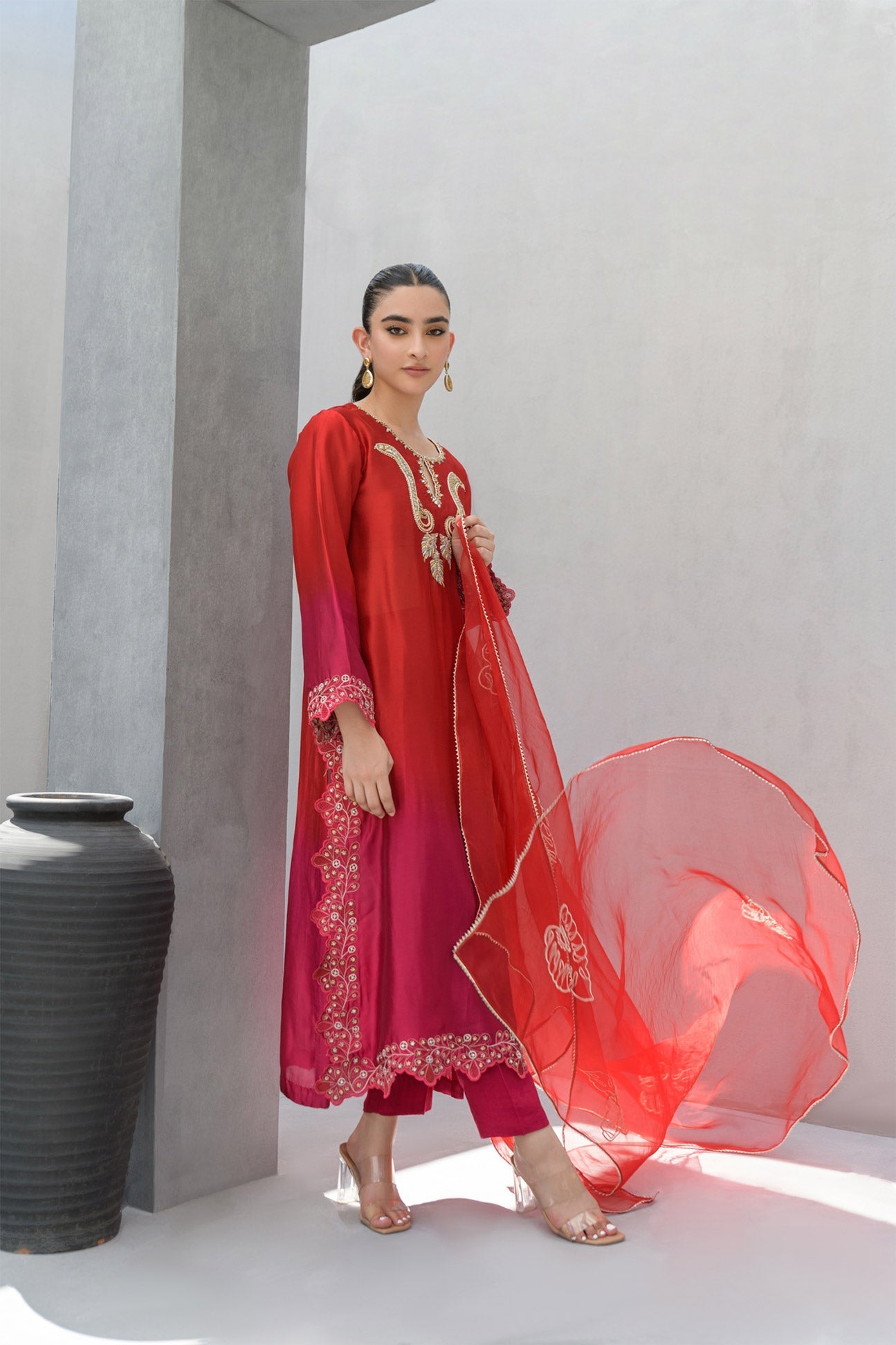 Flairs Studio | Luxury Pret | Cherry by Flairs Studio - Designer Dress - Type: Luxury - Available at Libayah - 100% Original