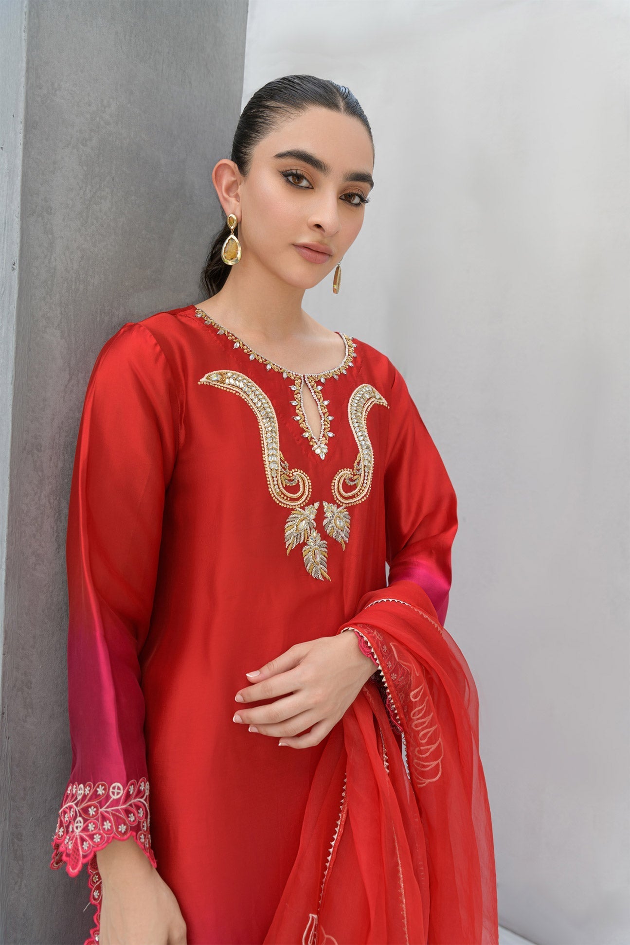 Flairs Studio | Luxury Pret | Cherry by Flairs Studio - Designer Dress - Type: Luxury - Available at Libayah - 100% Original