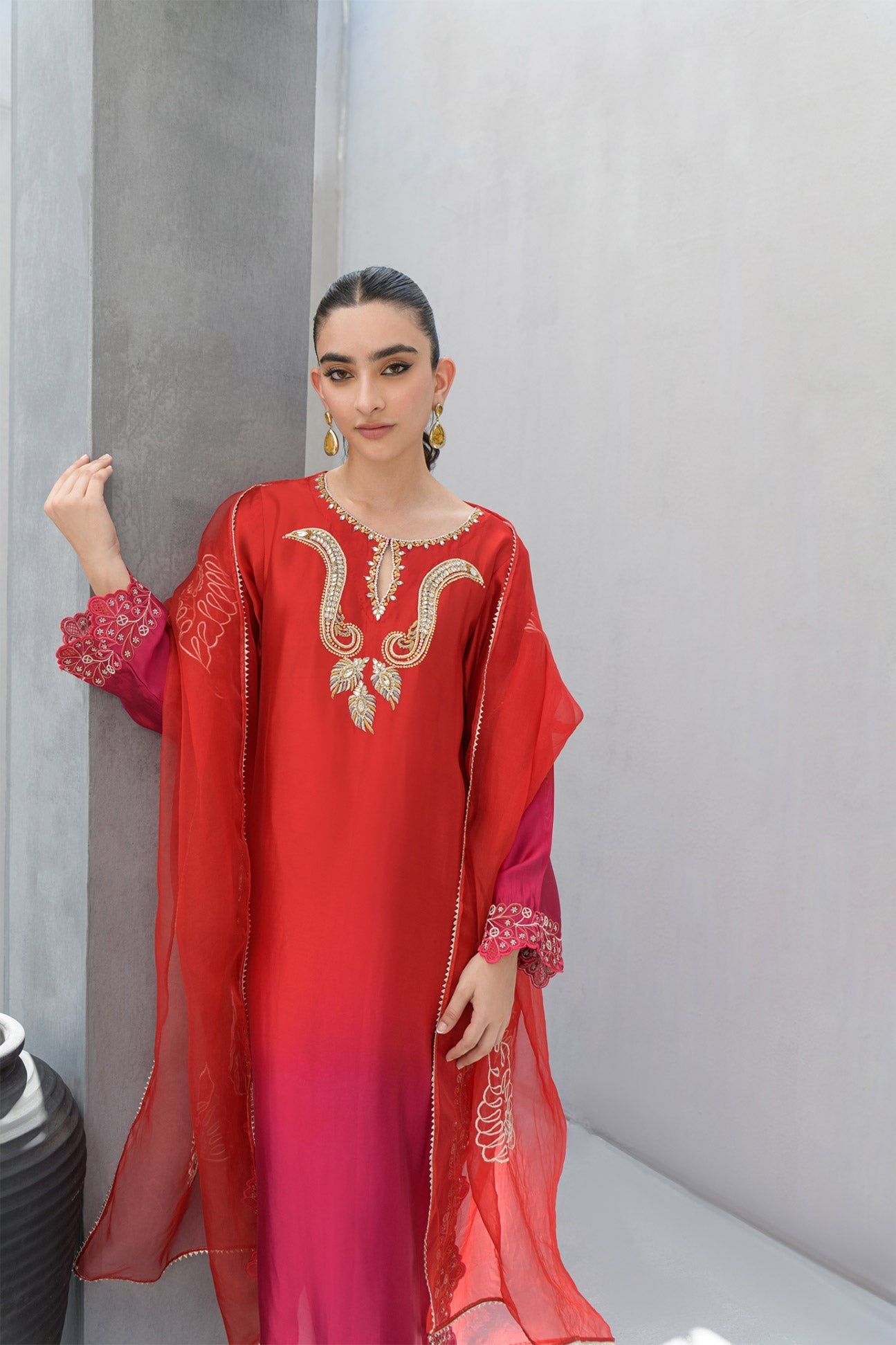 Flairs Studio | Luxury Pret | Cherry by Flairs Studio - Designer Dress - Type: Luxury - Available at Libayah - 100% Original
