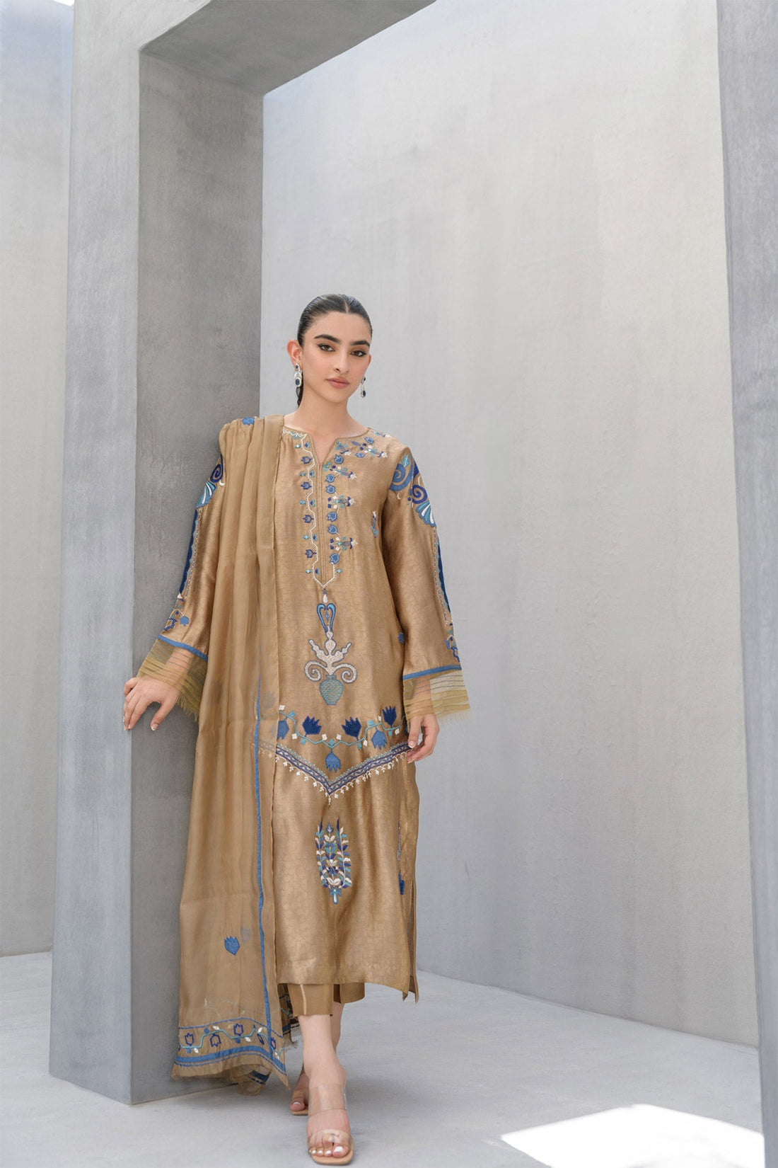 Flairs Studio | Luxury Pret | Sand by Flairs Studio - Designer Dress - Type: Luxury - Available at Libayah - 100% Original
