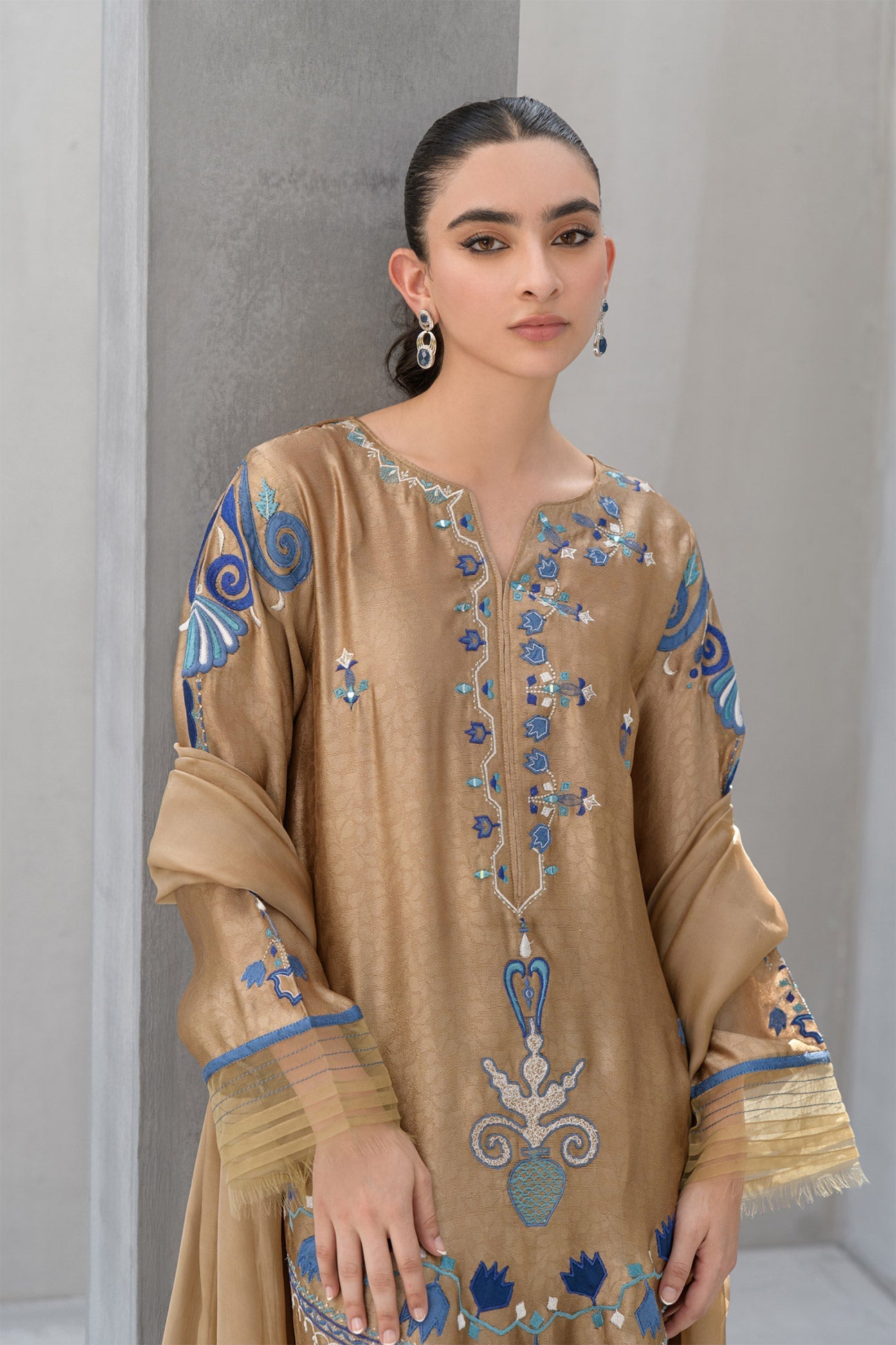 Flairs Studio | Luxury Pret | Sand by Flairs Studio - Designer Dress - Type: Luxury - Available at Libayah - 100% Original