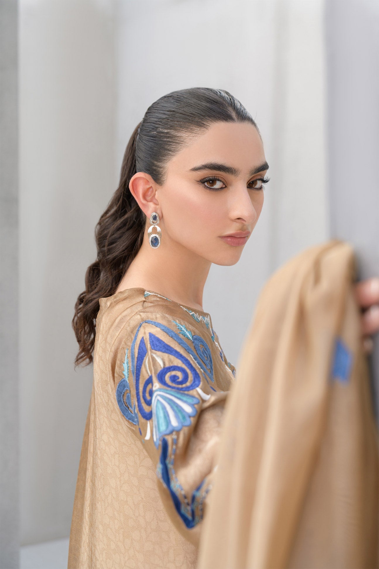 Flairs Studio | Luxury Pret | Sand by Flairs Studio - Designer Dress - Type: Luxury - Available at Libayah - 100% Original
