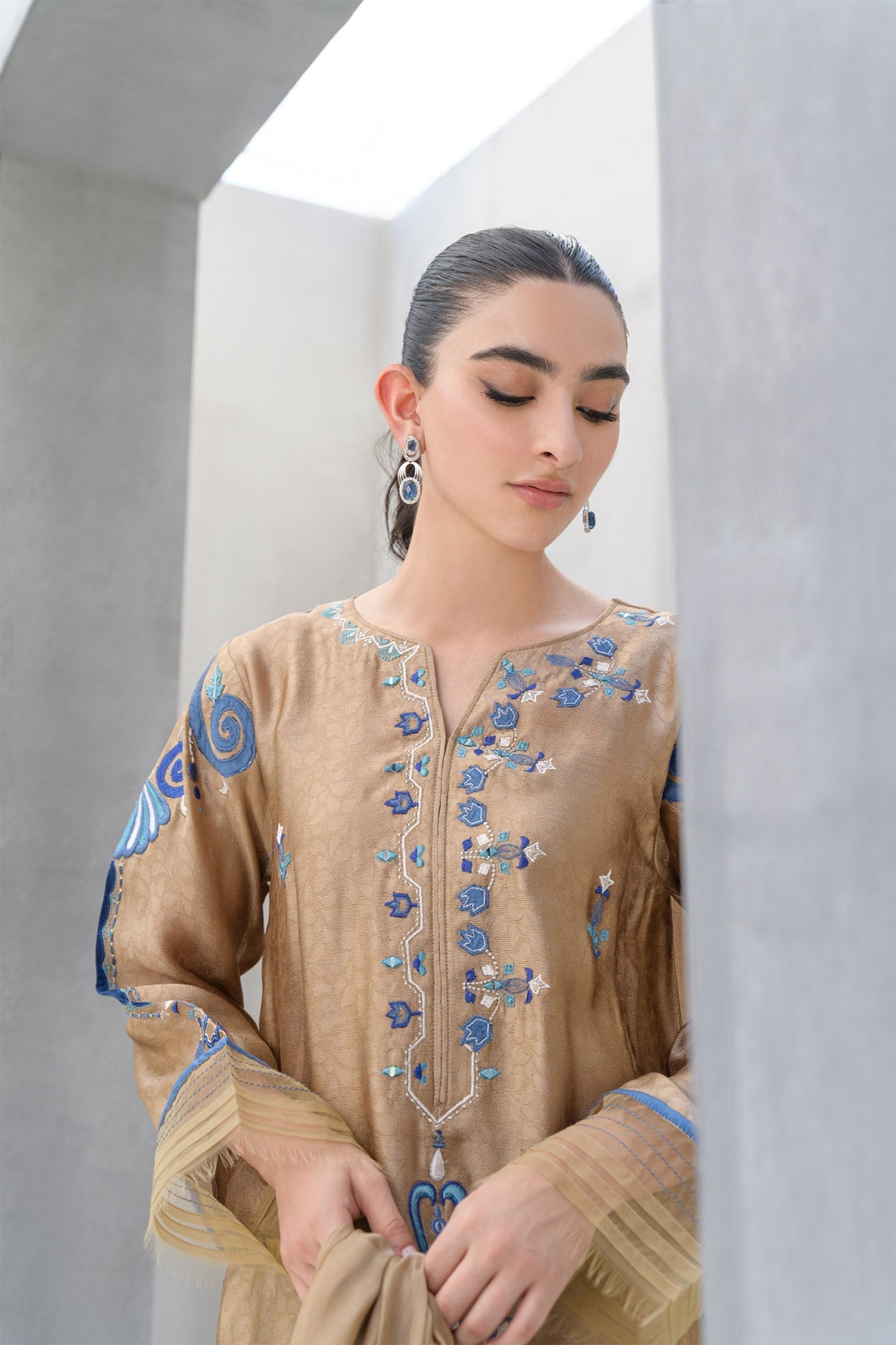 Flairs Studio | Luxury Pret | Sand by Flairs Studio - Designer Dress - Type: Luxury - Available at Libayah - 100% Original