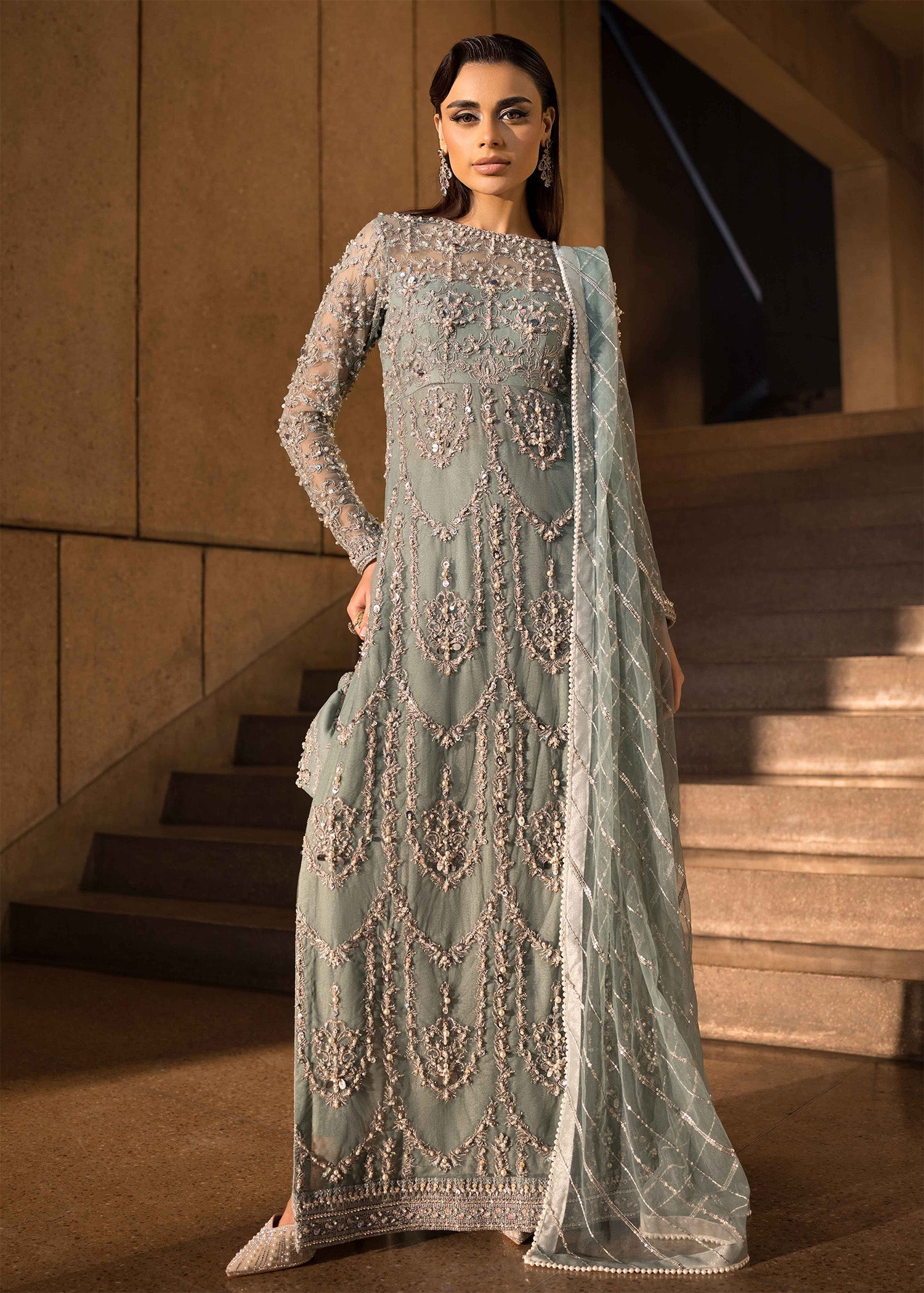 Mahum Asad | Dream a Little Dream of Me | Trap by Mahum Asad - Designer Dress - Type: Ladies Clothes - Available at Libayah - 100% Original