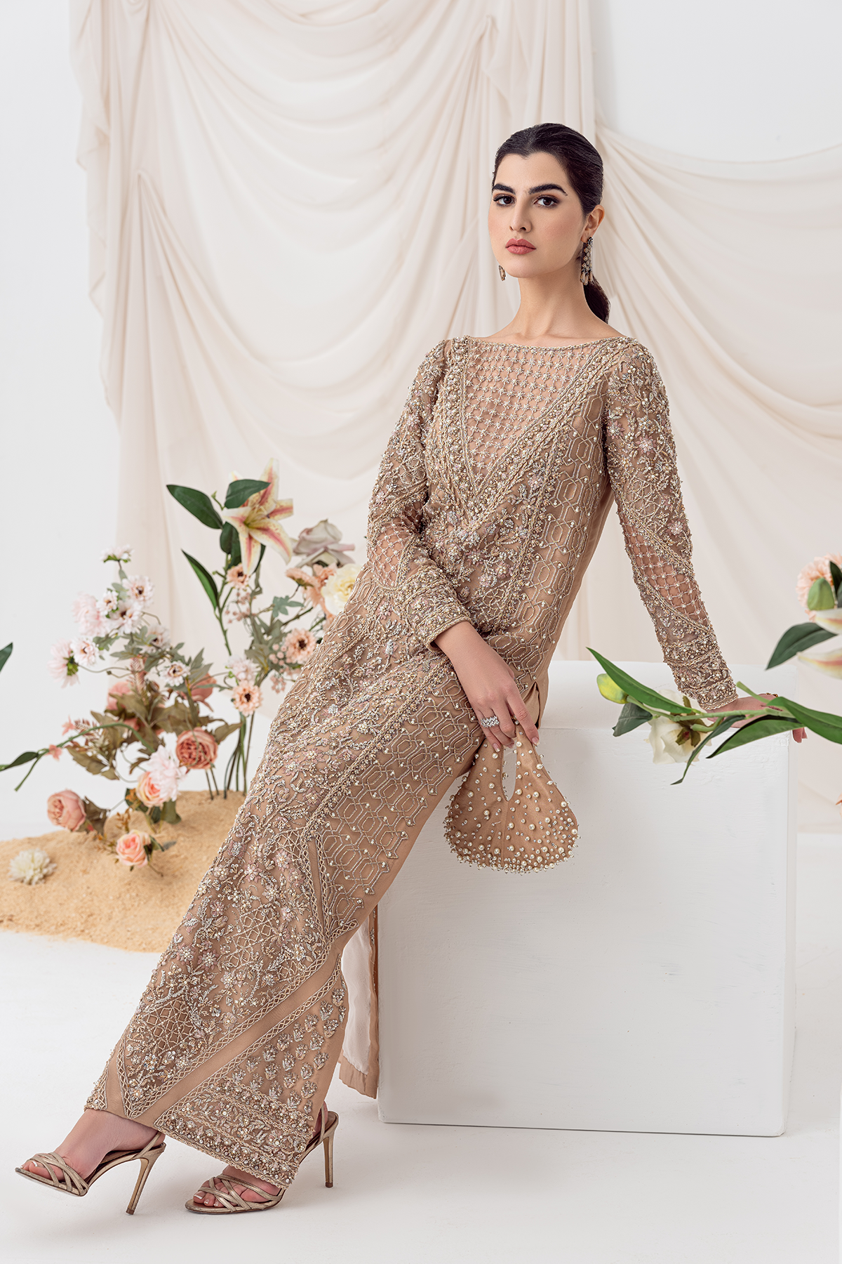 Ayesha and Usman | Balcony Luxury Pret | ROSE CLOUD by Ayesha and Usman - Designer Dress - Type: Ladies Clothes - Available at Libayah - 100% Original