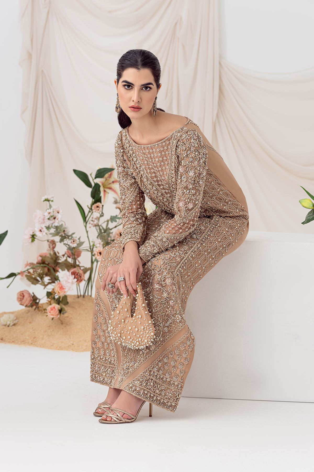 Ayesha and Usman | Balcony Luxury Pret | ROSE CLOUD by Ayesha and Usman - Designer Dress - Type: Ladies Clothes - Available at Libayah - 100% Original