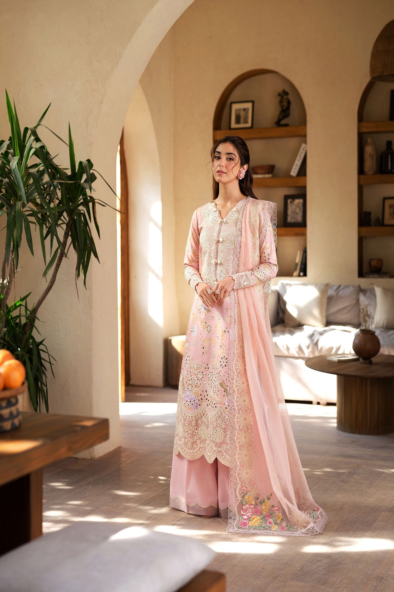 Maryam Hussain | Luxury Lawn 25 | Dimple by Maryam Hussain - Designer Dress - Type: Ladies Clothes - Available at Libayah - 100% Original