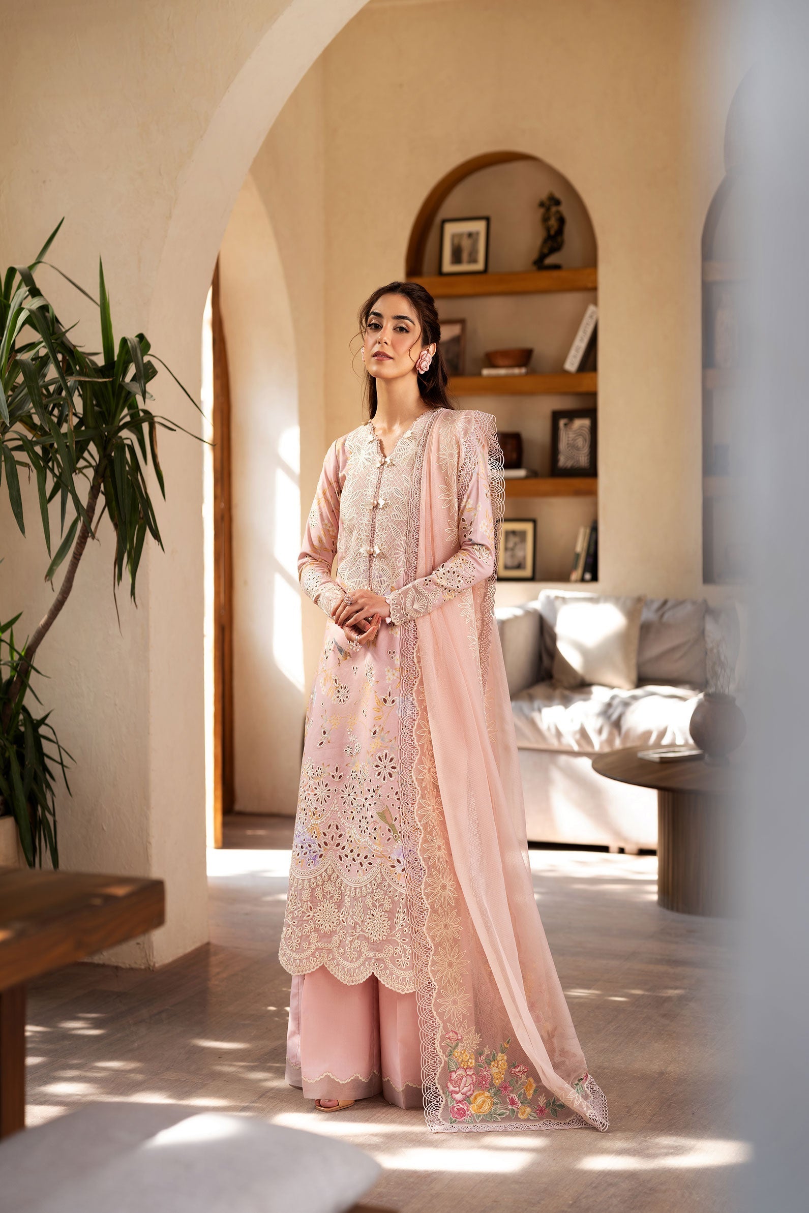 Maryam Hussain | Luxury Lawn 25 | Dimple by Maryam Hussain - Designer Dress - Type: Ladies Clothes - Available at Libayah - 100% Original