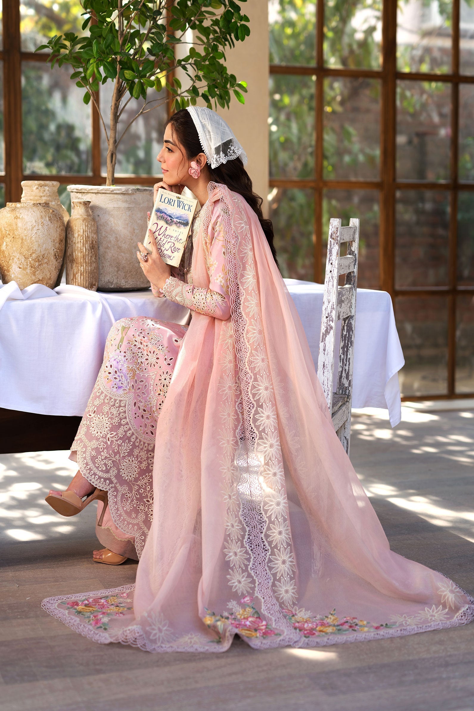 Maryam Hussain | Luxury Lawn 25 | Dimple by Maryam Hussain - Designer Dress - Type: Ladies Clothes - Available at Libayah - 100% Original