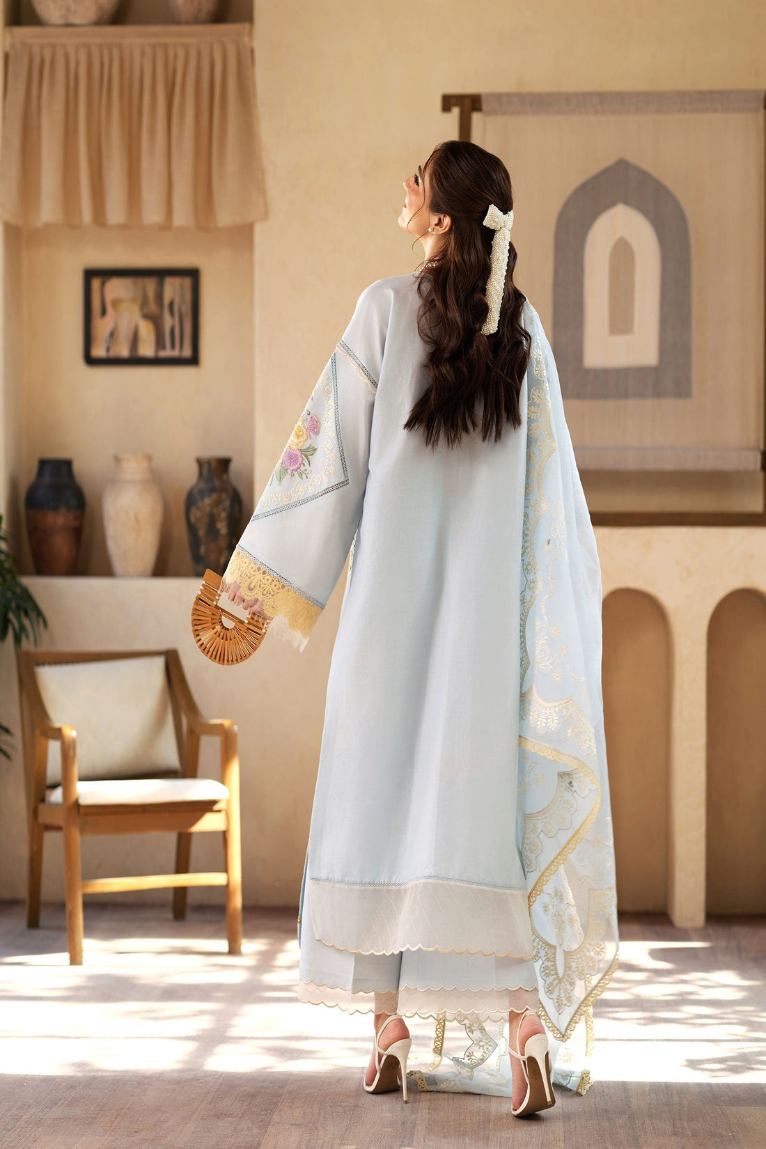 Maryam Hussain | Luxury Lawn 25 | Ocean by Maryam Hussain - Designer Dress - Type: Ladies Clothes - Available at Libayah - 100% Original