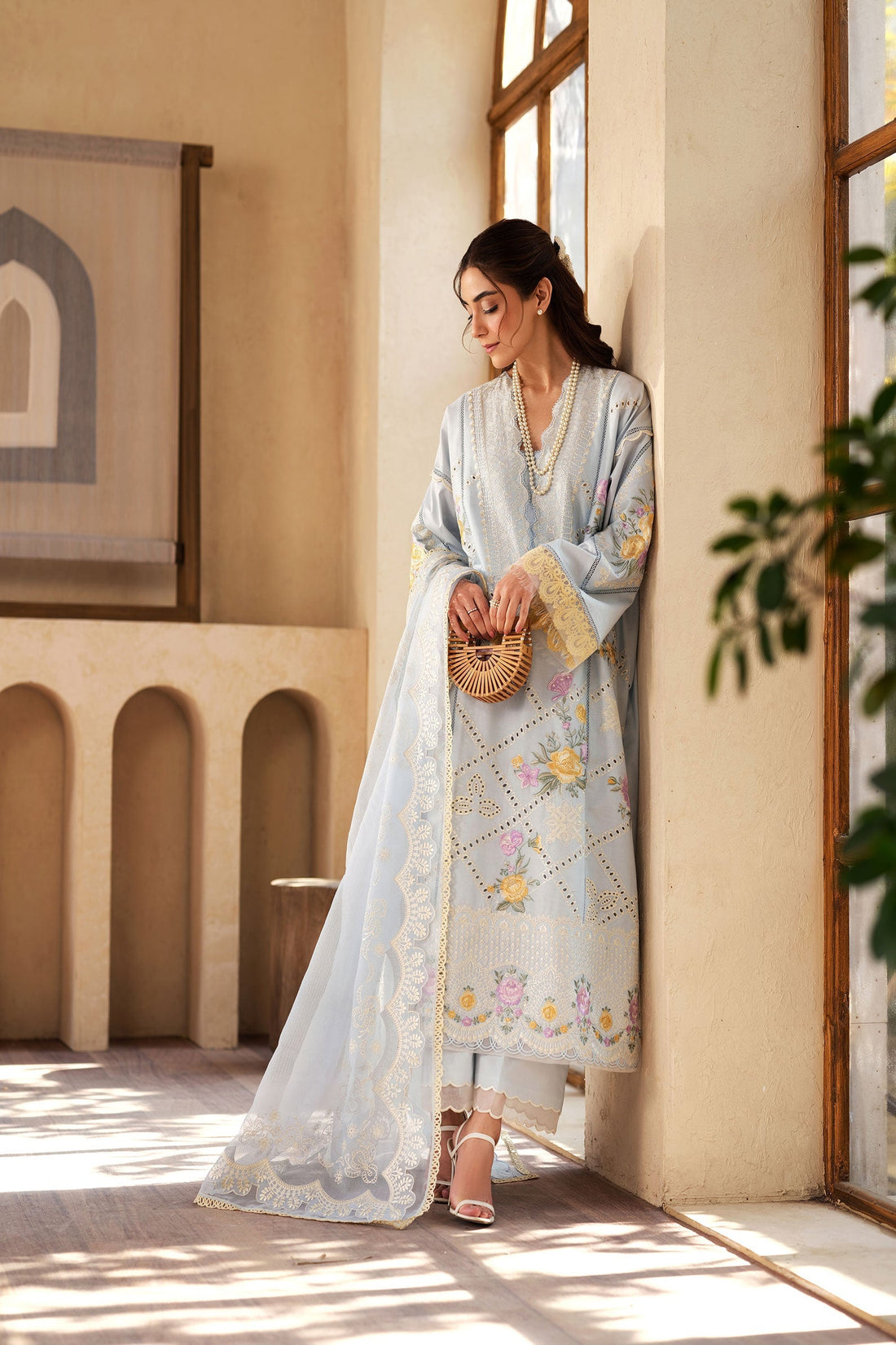 Maryam Hussain | Luxury Lawn 25 | Ocean by Maryam Hussain - Designer Dress - Type: Ladies Clothes - Available at Libayah - 100% Original