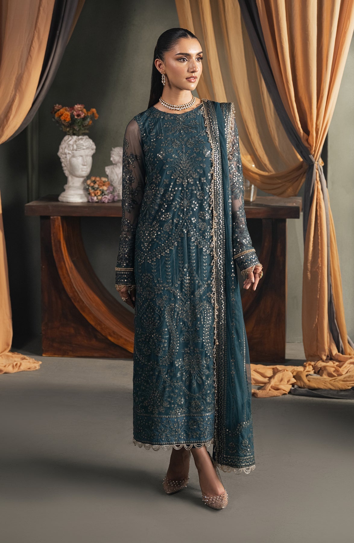 Zarif | Heritage Formals | ZHF 04 ARHA by Zarif - Designer Dress - Type: Ladies Clothes - Available at Libayah - 100% Original