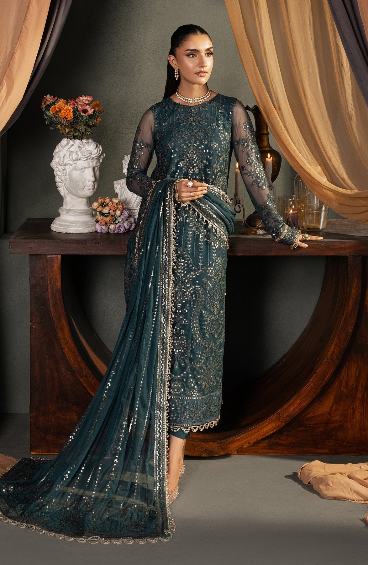 Zarif | Heritage Formals | ZHF 04 ARHA by Zarif - Designer Dress - Type: Ladies Clothes - Available at Libayah - 100% Original