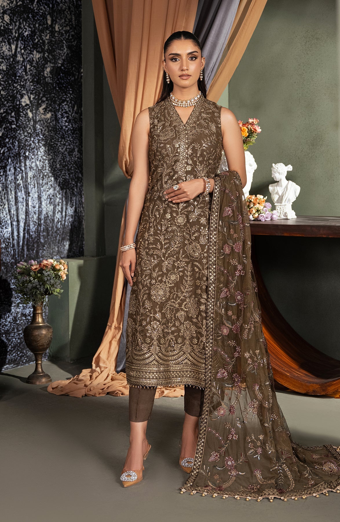 Zarif | Heritage Formals | ZHF 06 ZHALAY by Zarif - Designer Dress - Type: Ladies Clothes - Available at Libayah - 100% Original