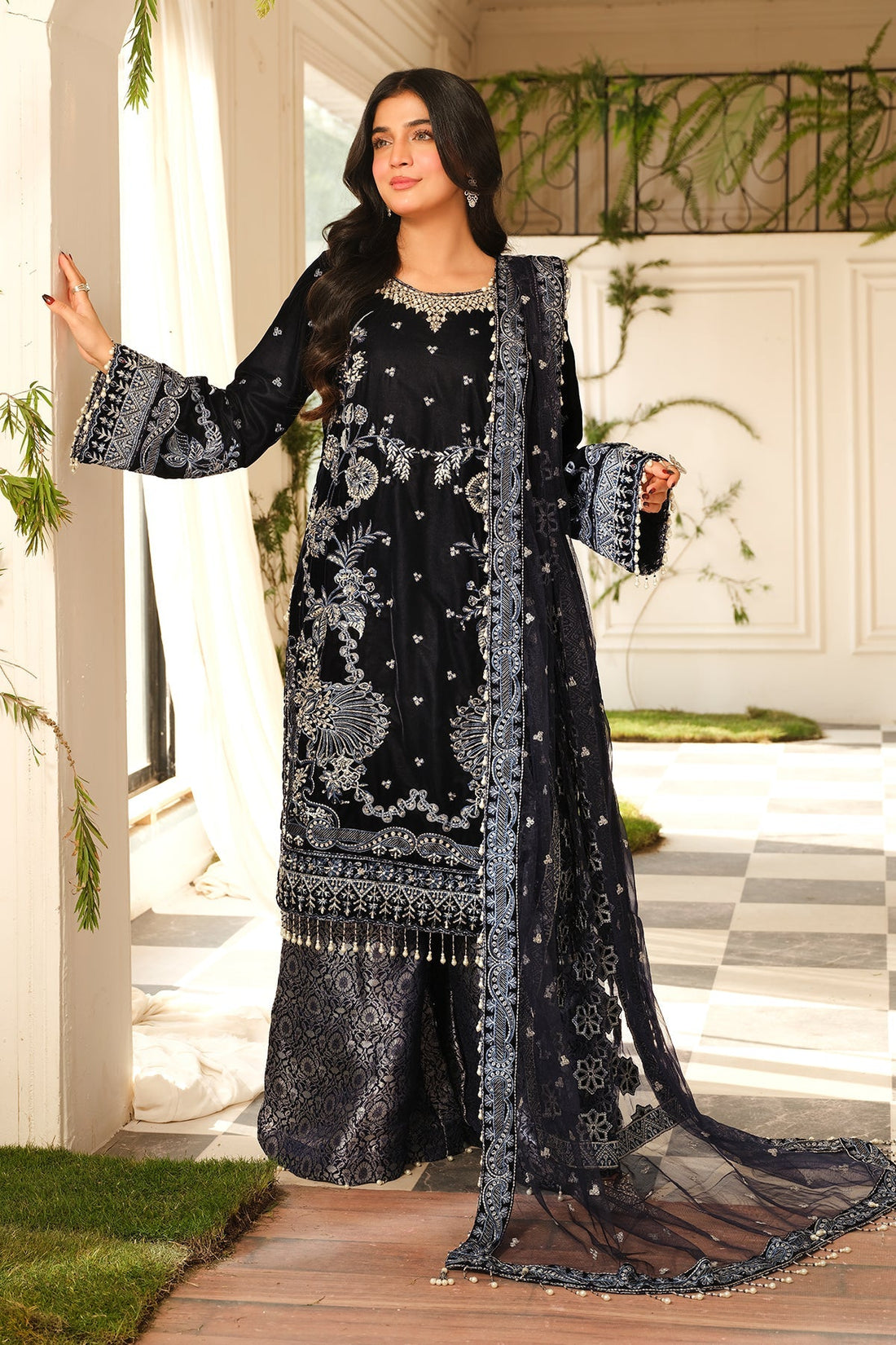 Raeesa Premium | Sheen Luxury Velvet | Nura by Raeesa Premium - Designer Dress - Type: Ladies Clothes - Available at Libayah - 100% Original