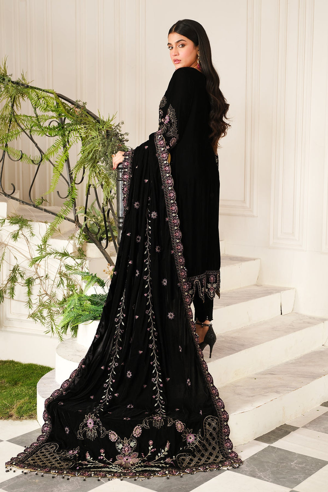 Raeesa Premium | Sheen Luxury Velvet | Noir by Raeesa Premium - Designer Dress - Type: Ladies Clothes - Available at Libayah - 100% Original