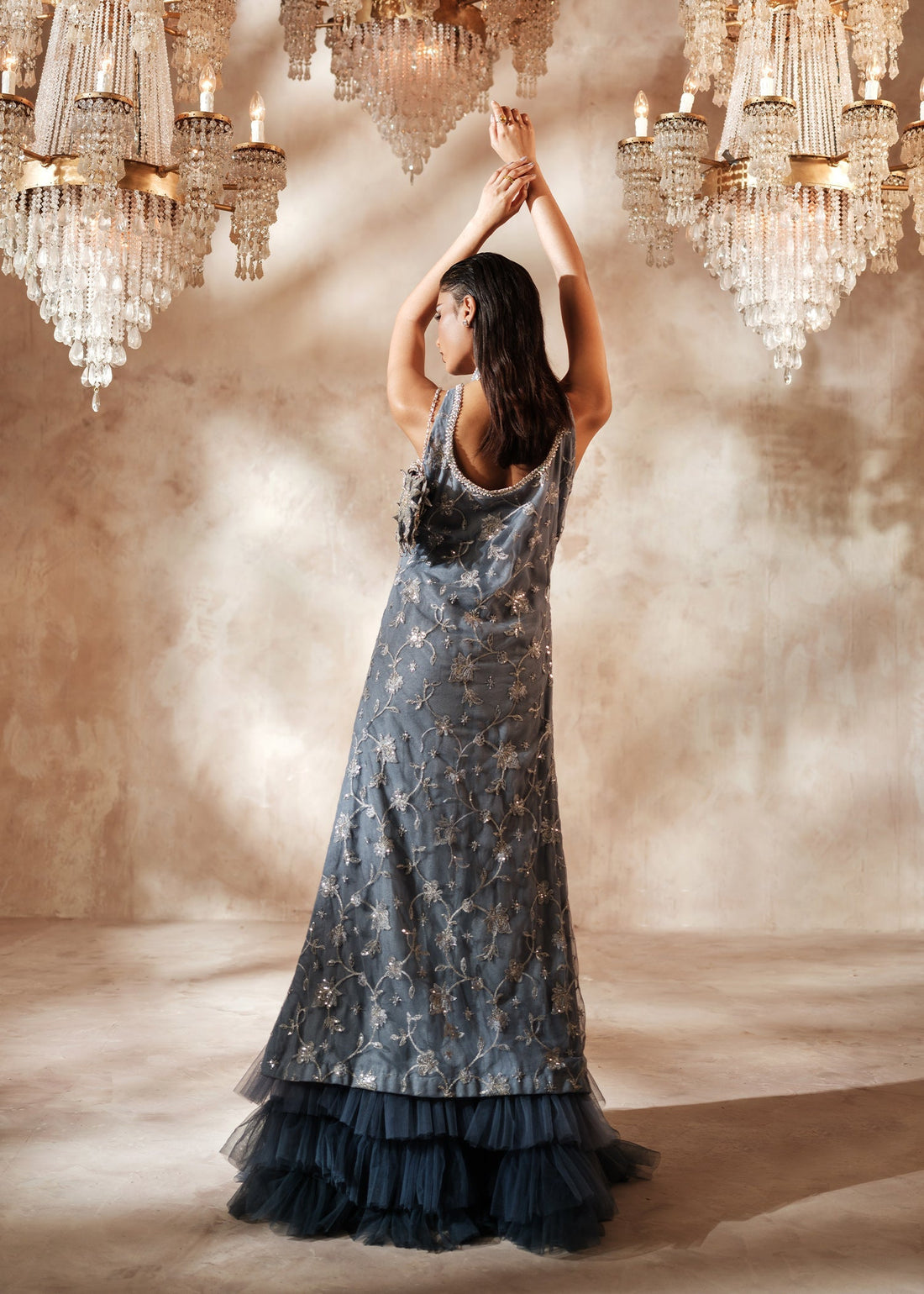 Mahum Asad | Soiree Formals | Grey Dove by Mahum Asad - Designer Dress - Type: Ladies Clothes - Available at Libayah - 100% Original