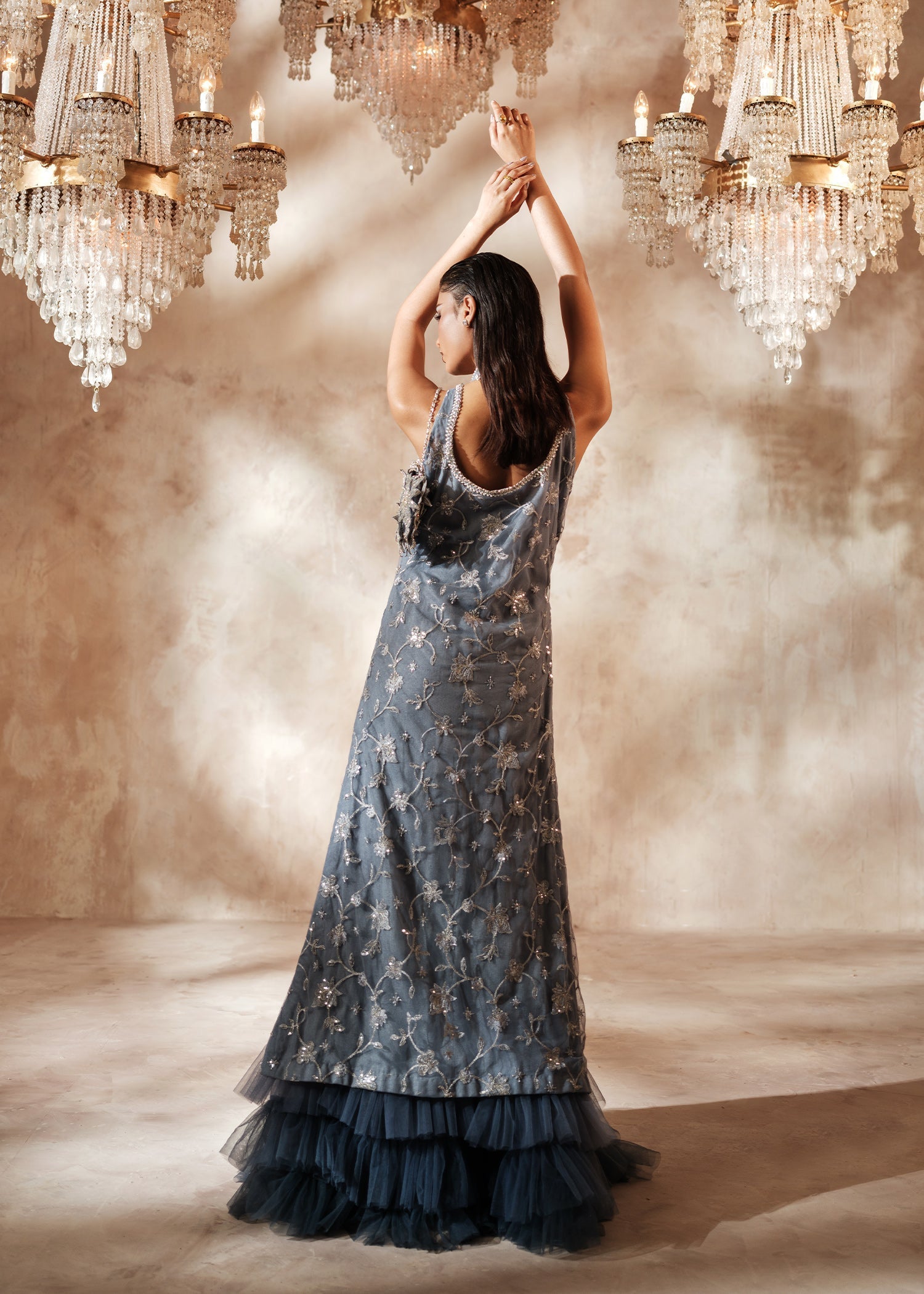 Mahum Asad | Soiree Formals | Grey Dove by Mahum Asad - Designer Dress - Type: Ladies Clothes - Available at Libayah - 100% Original