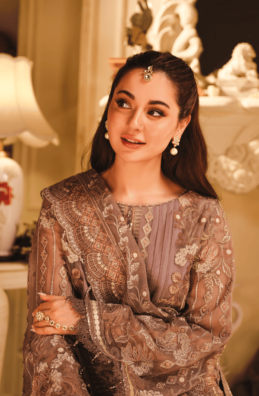 HSY | Rehana Wedding Formal | Suroor - Embroidered Chiffon Ensemble by HSY - Designer Dress - Type: Ladies Clothes - Available at Libayah - 100% Original