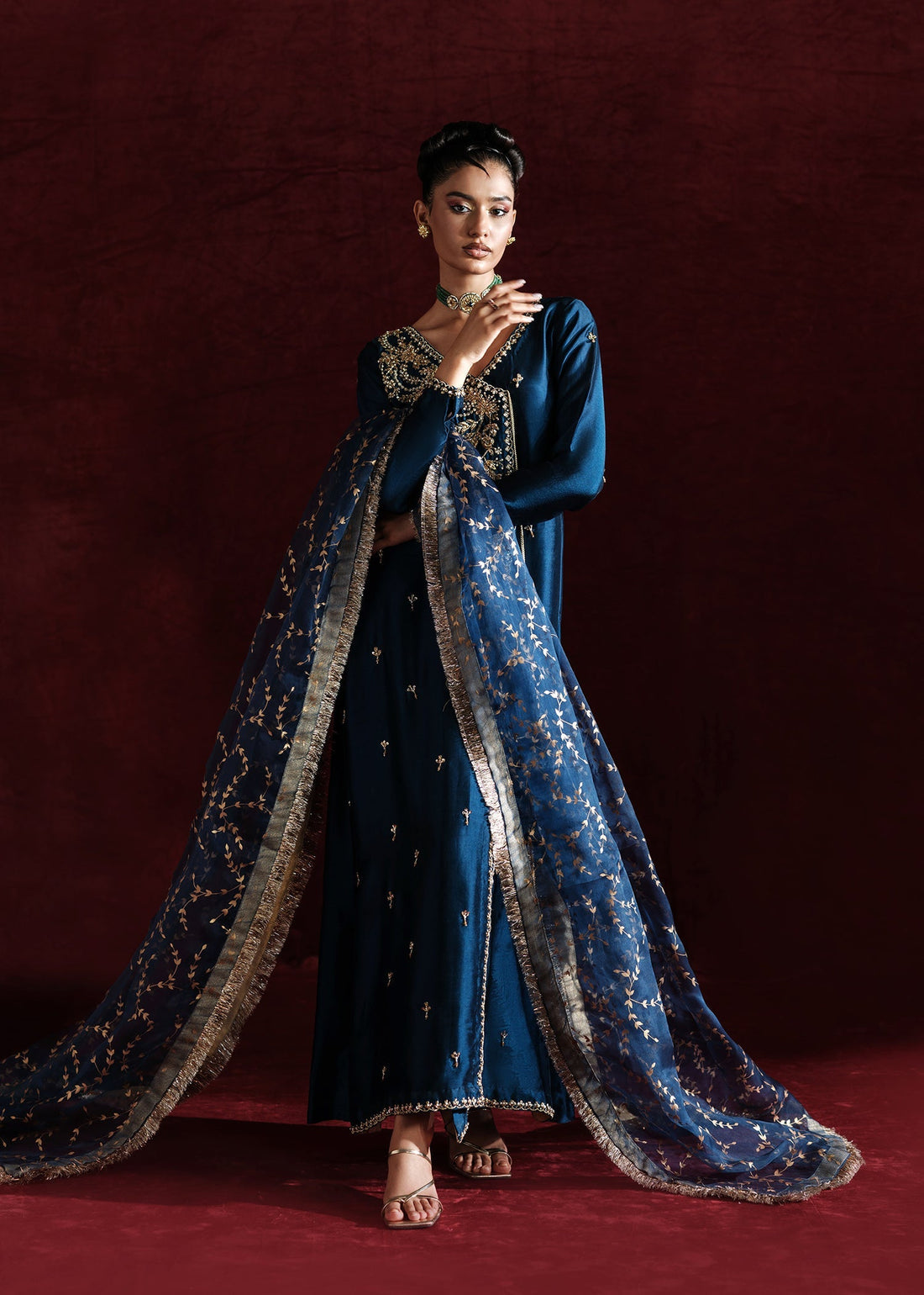Mahum Asad | Soiree Formals | Marine by Mahum Asad - Designer Dress - Type: Ladies Clothes - Available at Libayah - 100% Original