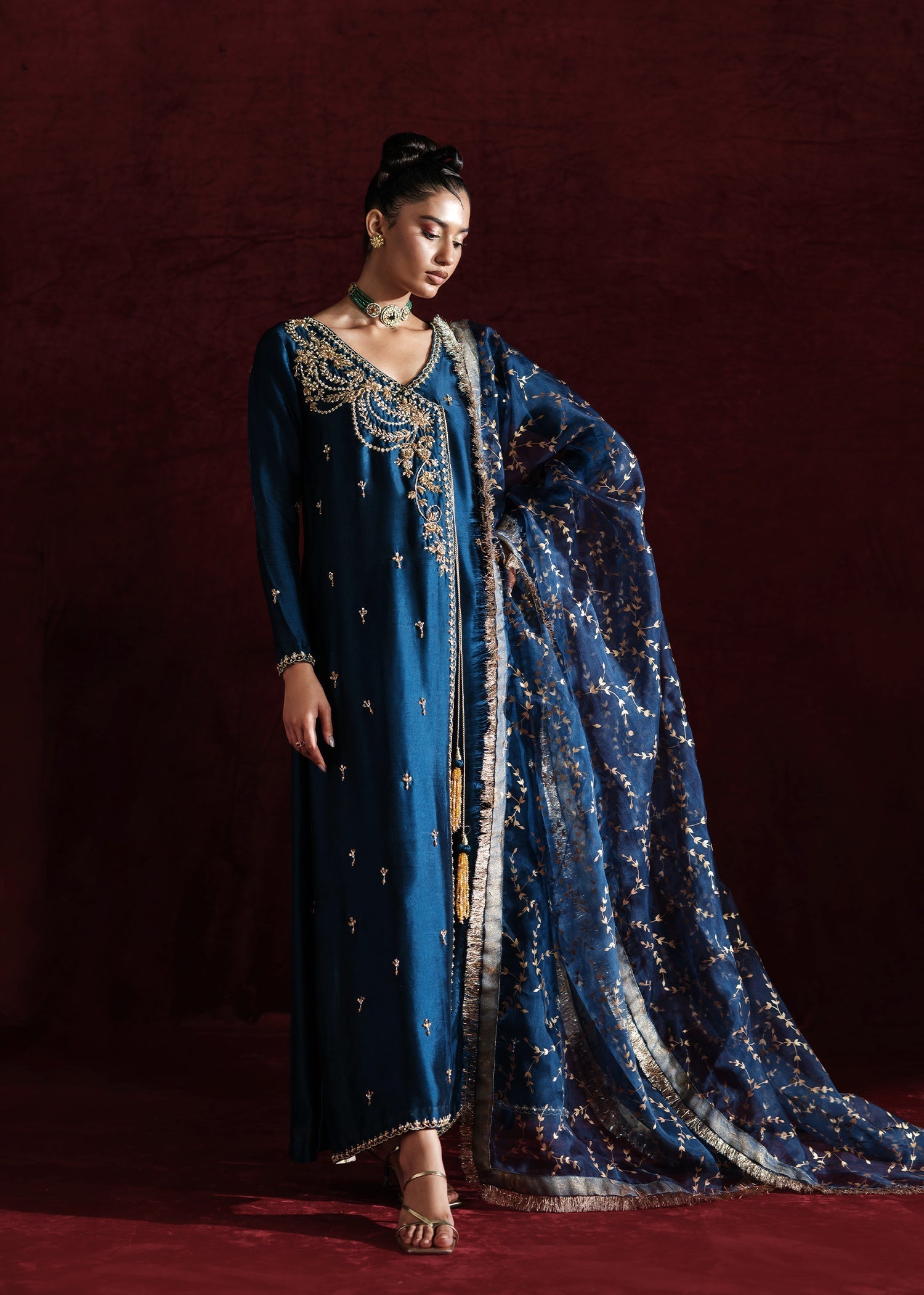 Mahum Asad | Soiree Formals | Marine by Mahum Asad - Designer Dress - Type: Ladies Clothes - Available at Libayah - 100% Original