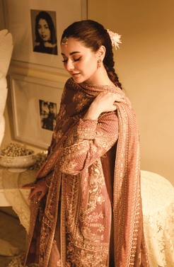 HSY | Rehana Wedding Formal | Geet - Embroidered Chiffon Ensemble by HSY - Designer Dress - Type: Ladies Clothes - Available at Libayah - 100% Original