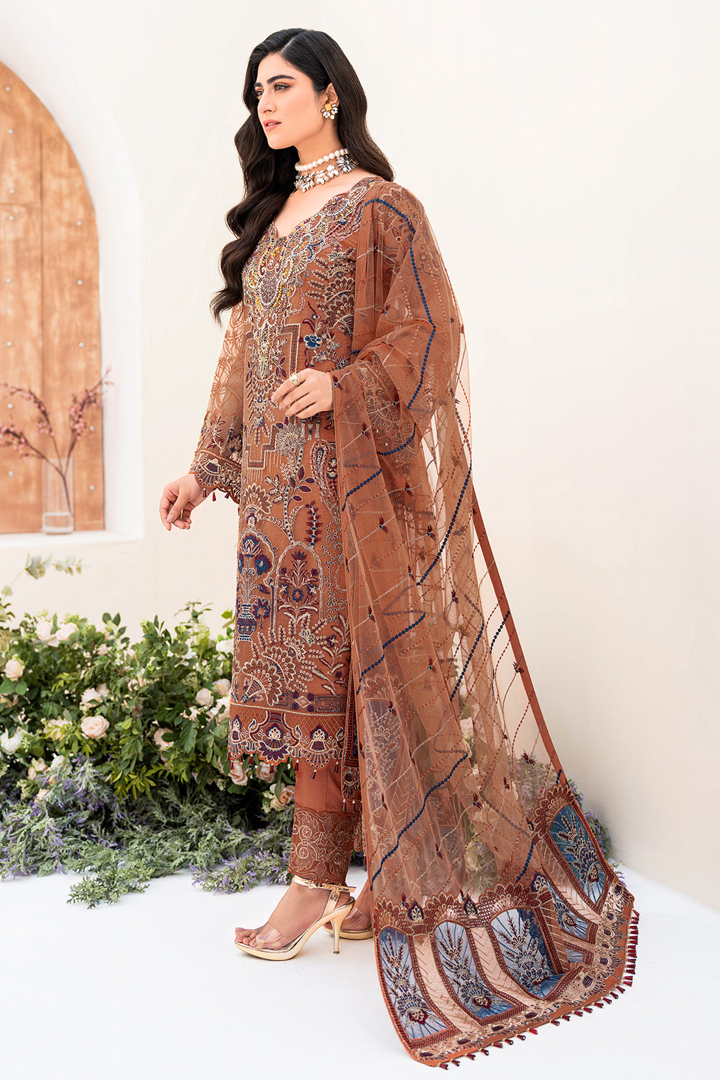 Ramsha | Minhal Organza Collection | M-808 by Ramsha - Designer Dress - Type: Ladies Clothes - Available at Libayah - 100% Original