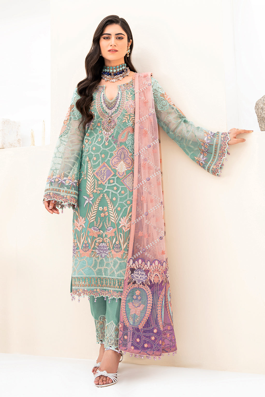 Ramsha | Minhal Organza Collection | M-807 by Ramsha - Designer Dress - Type: Ladies Clothes - Available at Libayah - 100% Original