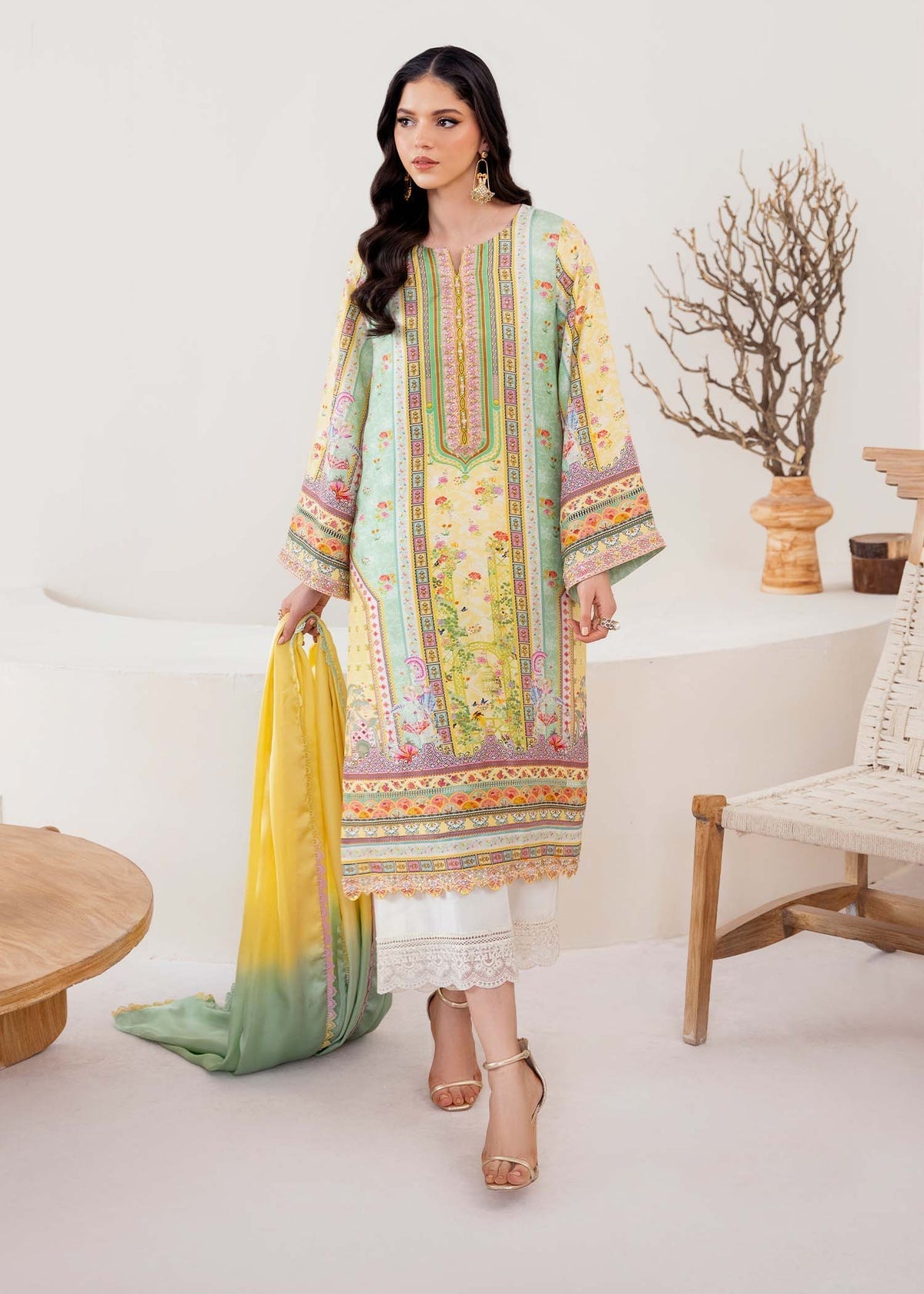 Kanwal Malik | Rosalia Silk Eid 25 | Mira by Kanwal Malik - Designer Dress - Type: Ladies Clothes - Available at Libayah - 100% Original