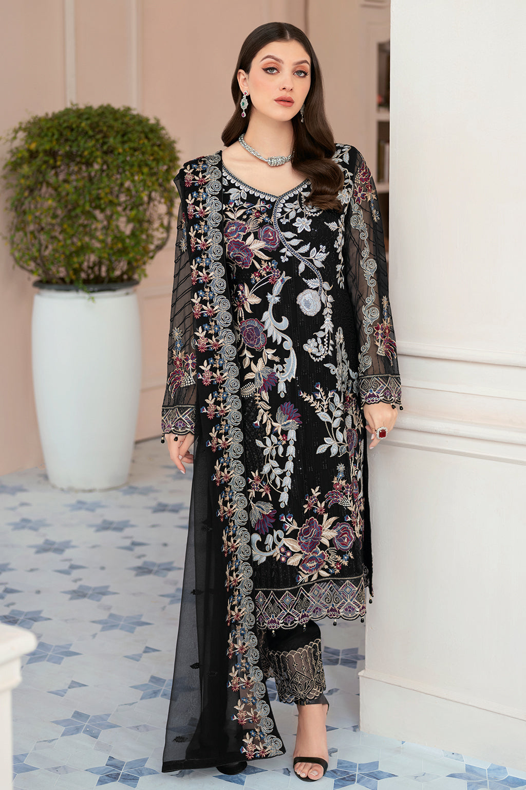 Ramsha | Rangoon Chiffon Collection 24 | D-906 by Ramsha - Designer Dress - Type: Ladies Clothes - Available at Libayah - 100% Original