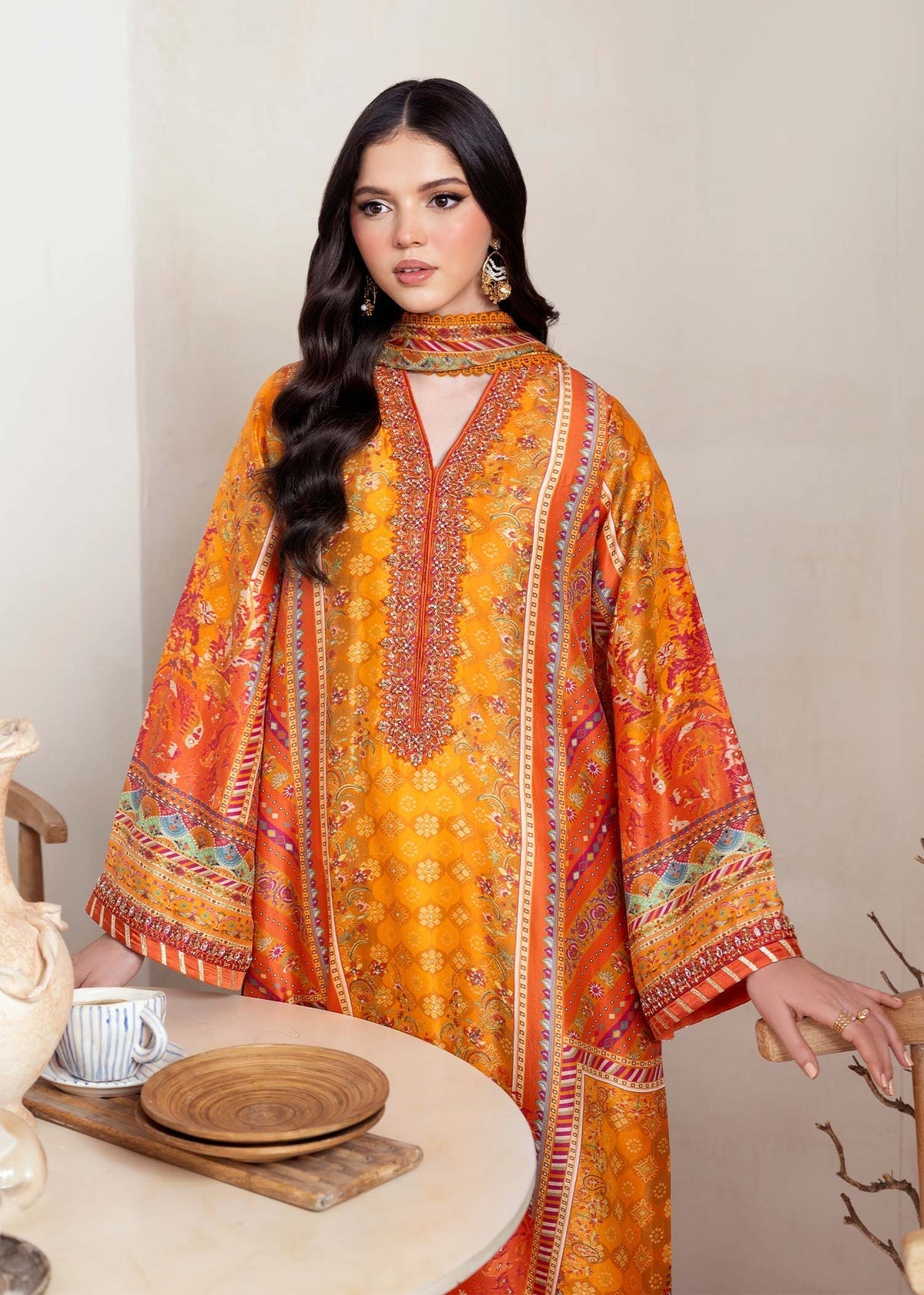 Kanwal Malik | Rosalia Silk Eid 25 | Maesha by Kanwal Malik - Designer Dress - Type: Ladies Clothes - Available at Libayah - 100% Original