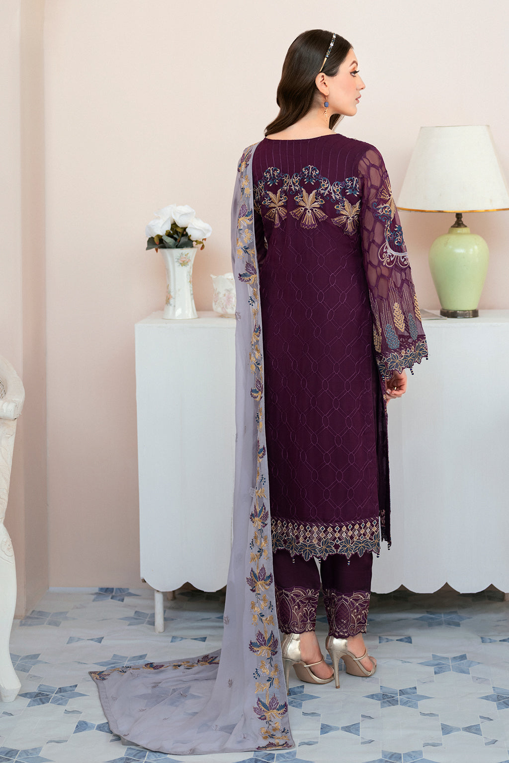 Ramsha | Rangoon Chiffon Collection 24 | D-904 by Ramsha - Designer Dress - Type: Ladies Clothes - Available at Libayah - 100% Original