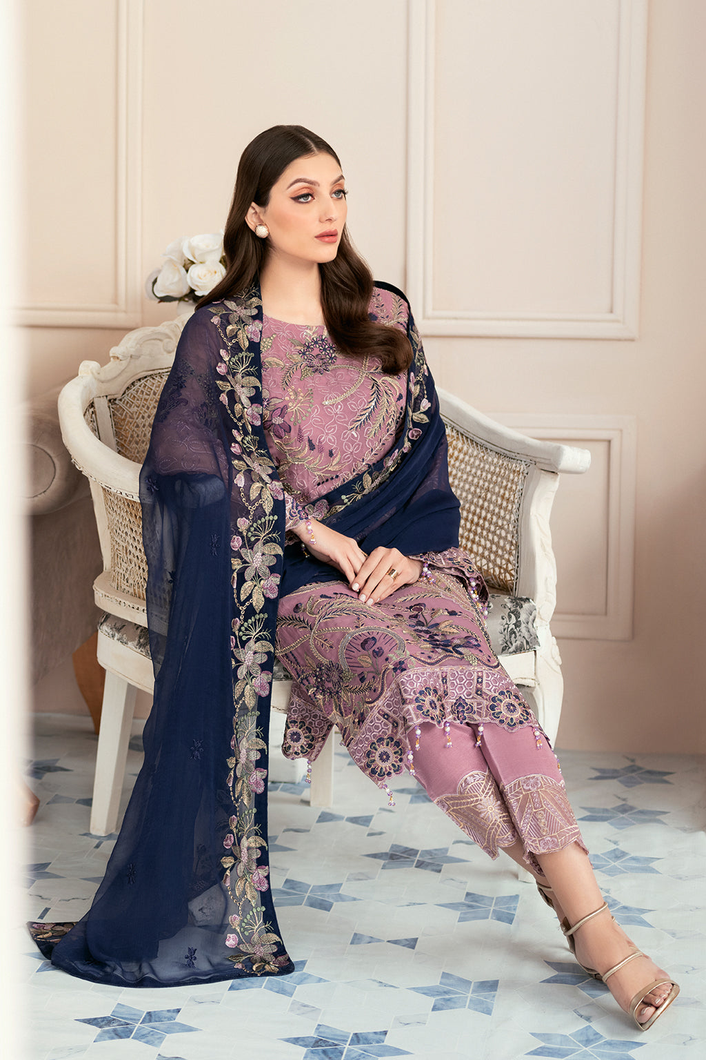 Ramsha | Rangoon Chiffon Collection 24 | D-910 by Ramsha - Designer Dress - Type: Ladies Clothes - Available at Libayah - 100% Original