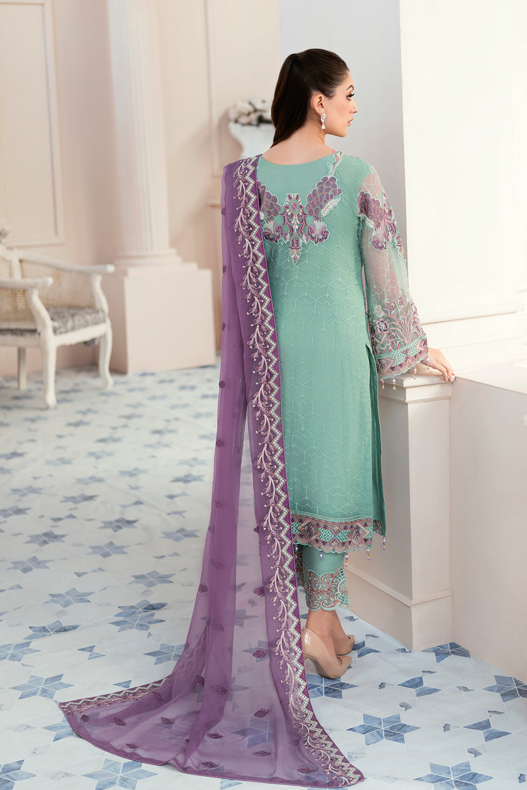 Ramsha | Rangoon Chiffon Collection 24 | D-902 by Ramsha - Designer Dress - Type: Ladies Clothes - Available at Libayah - 100% Original