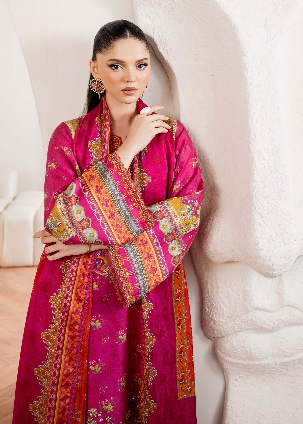Kanwal Malik | Rosalia Silk Eid 25 | Sylvie by Kanwal Malik - Designer Dress - Type: Ladies Clothes - Available at Libayah - 100% Original