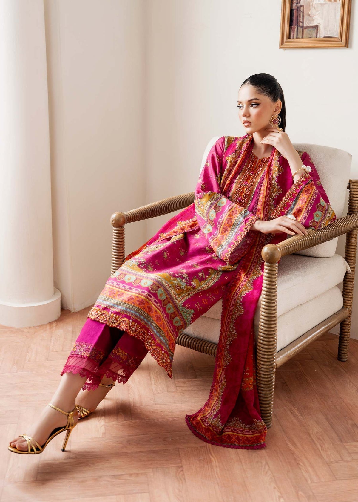 Kanwal Malik | Rosalia Silk Eid 25 | Sylvie by Kanwal Malik - Designer Dress - Type: Ladies Clothes - Available at Libayah - 100% Original