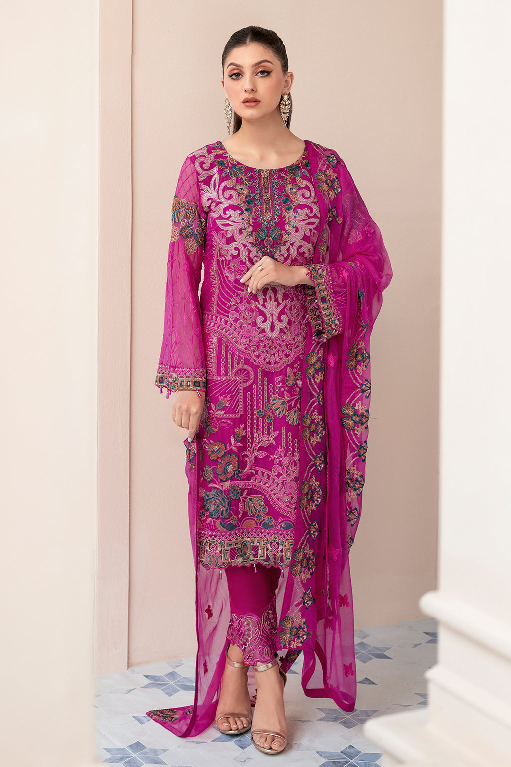 Ramsha | Rangoon Chiffon Collection 24 | D-912 by Ramsha - Designer Dress - Type: Ladies Clothes - Available at Libayah - 100% Original