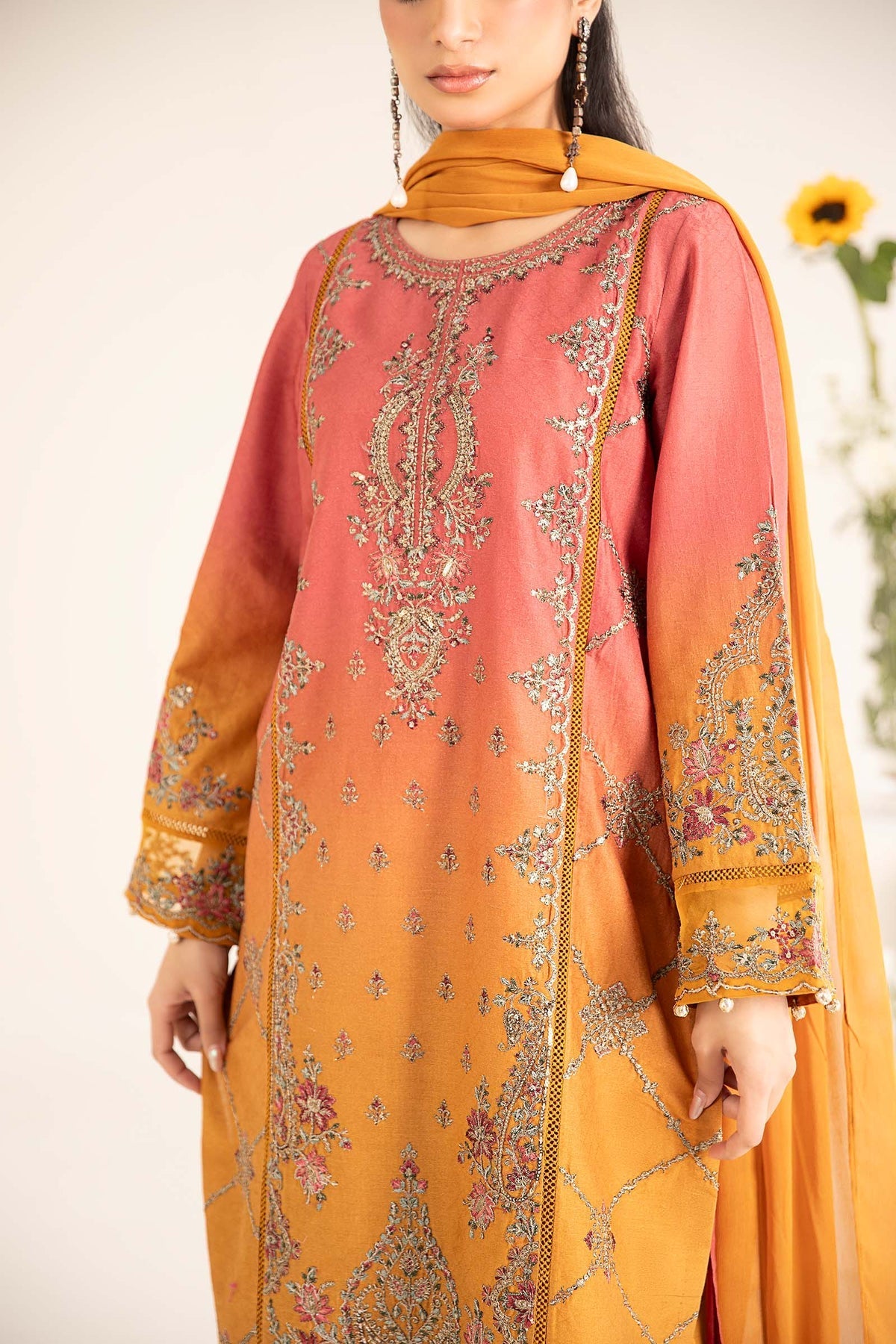 Maria B | Casual Pret 25 | DW-EF25-71 by Maria B - Designer Dress - Type: Ladies Clothes - Available at Libayah - 100% Original