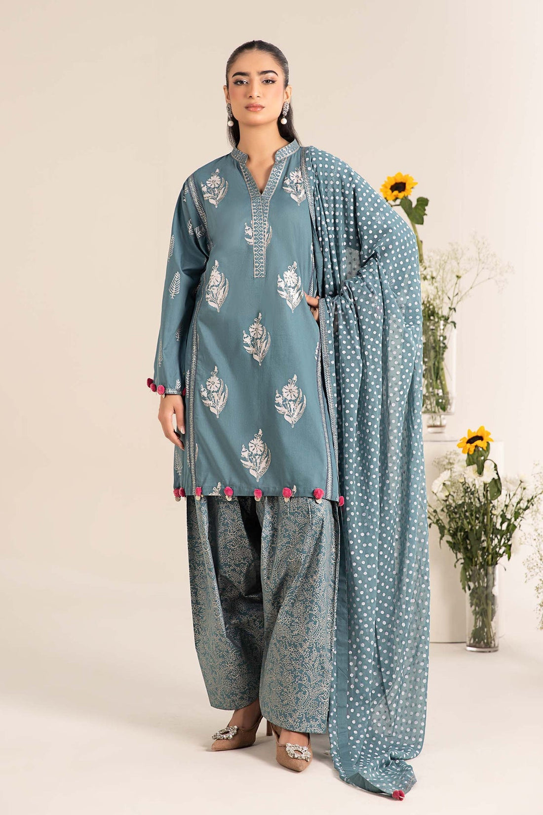 Maria B | Casual Pret 25 | DW-EF25-96 by Maria B - Designer Dress - Type: Ladies Clothes - Available at Libayah - 100% Original