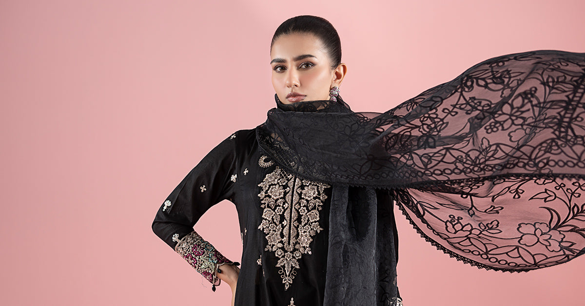 Maria B | Luxury Pret 25 | DW-EA25-08 by Maria B - Designer Dress - Type: Ladies Clothes - Available at Libayah - 100% Original