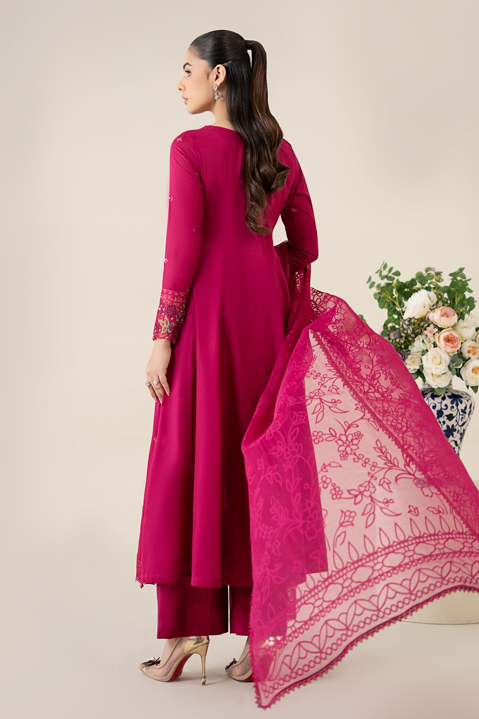Maria B | Luxury Pret 25 | DW-EA25-08 by Maria B - Designer Dress - Type: Ladies Clothes - Available at Libayah - 100% Original