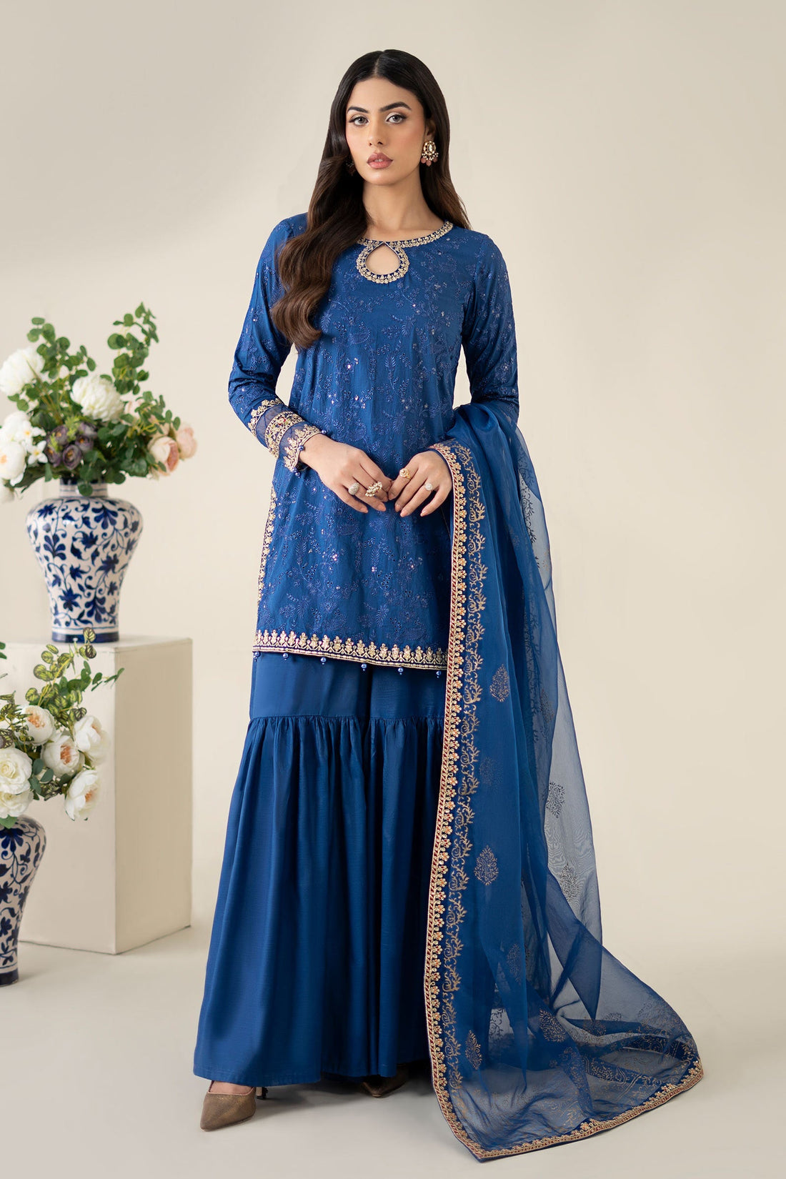 Maria B | Luxury Pret 25 | DW-EA25-11 by Maria B - Designer Dress - Type: Ladies Clothes - Available at Libayah - 100% Original