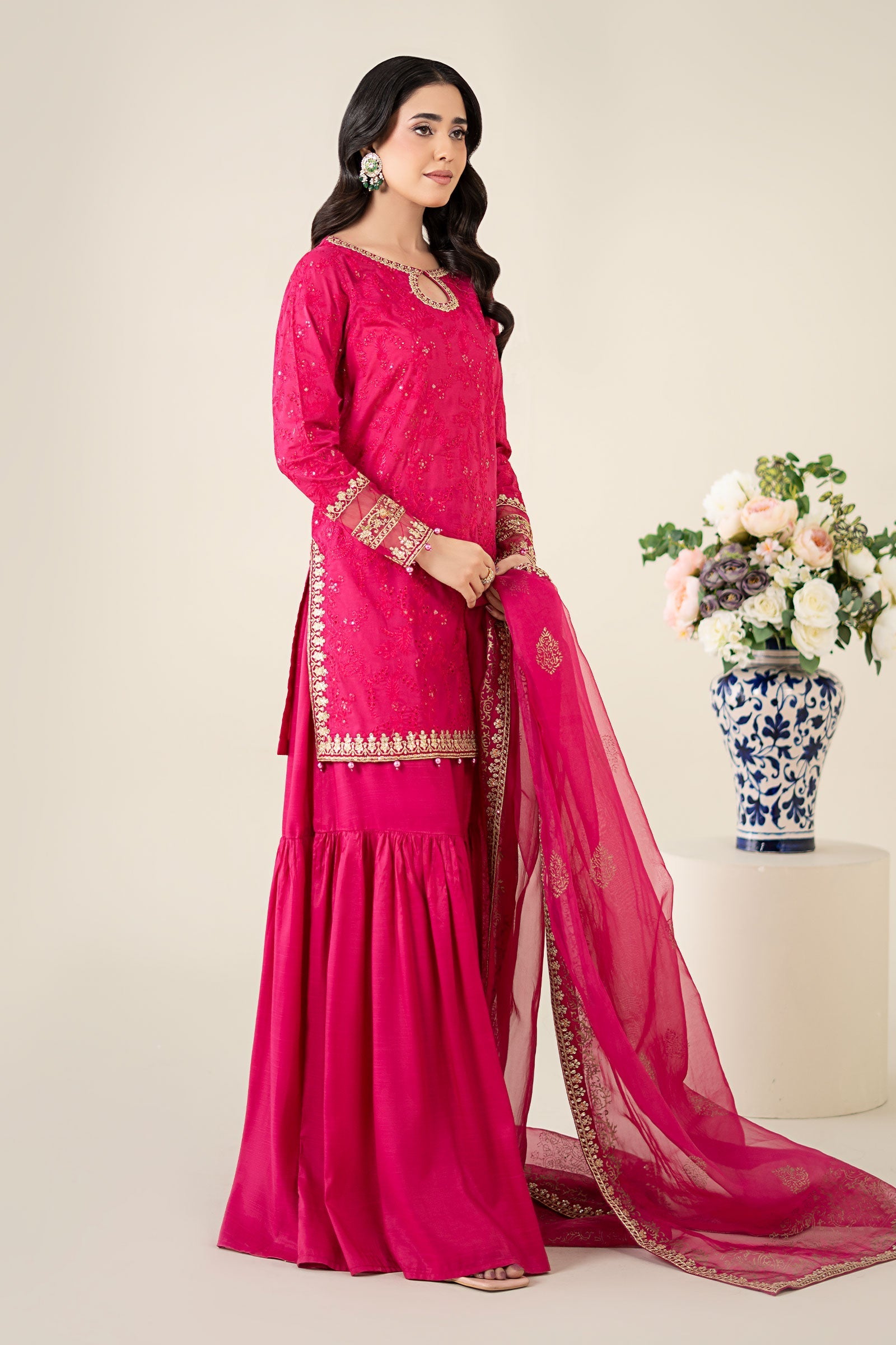 Maria B | Luxury Pret 25 | DW-EA25-11 by Maria B - Designer Dress - Type: Ladies Clothes - Available at Libayah - 100% Original