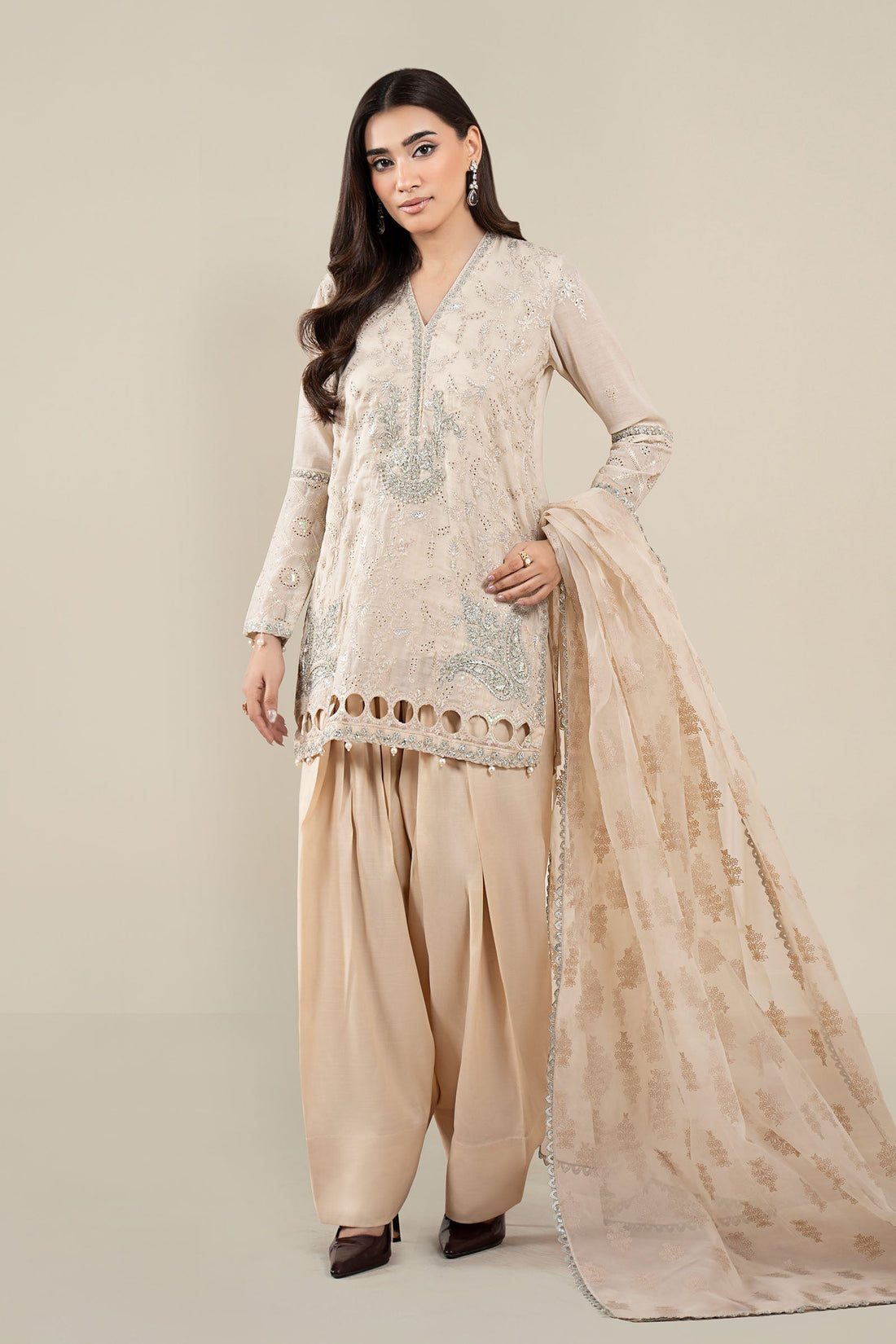 Maria B | Pre Fall 25 | Paper Cotton Suit 17 by Maria B - Designer Dress  - Type : Ladies Clothes - Available at Libayah - 100% Original 