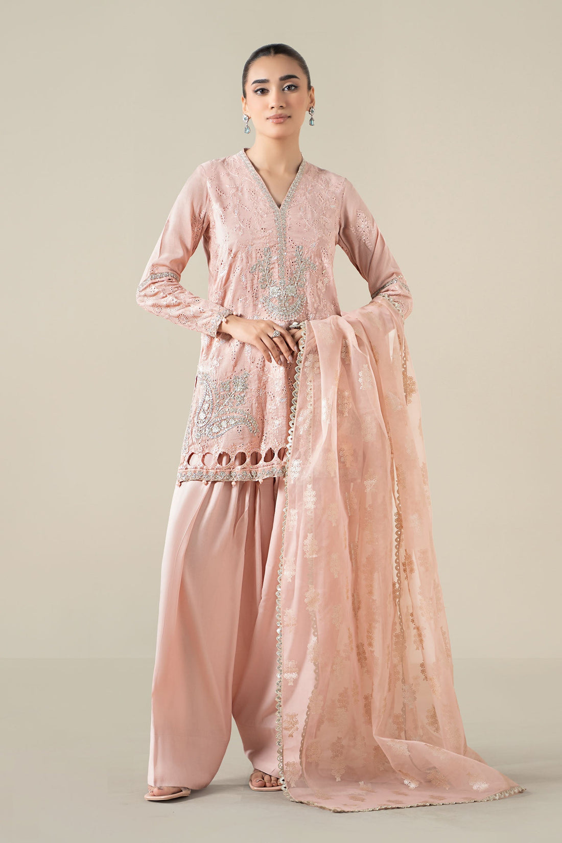Maria B | Pre Fall 25 | Paper Cotton Suit 17 by Maria B - Designer Dress  - Type : Ladies Clothes - Available at Libayah - 100% Original 