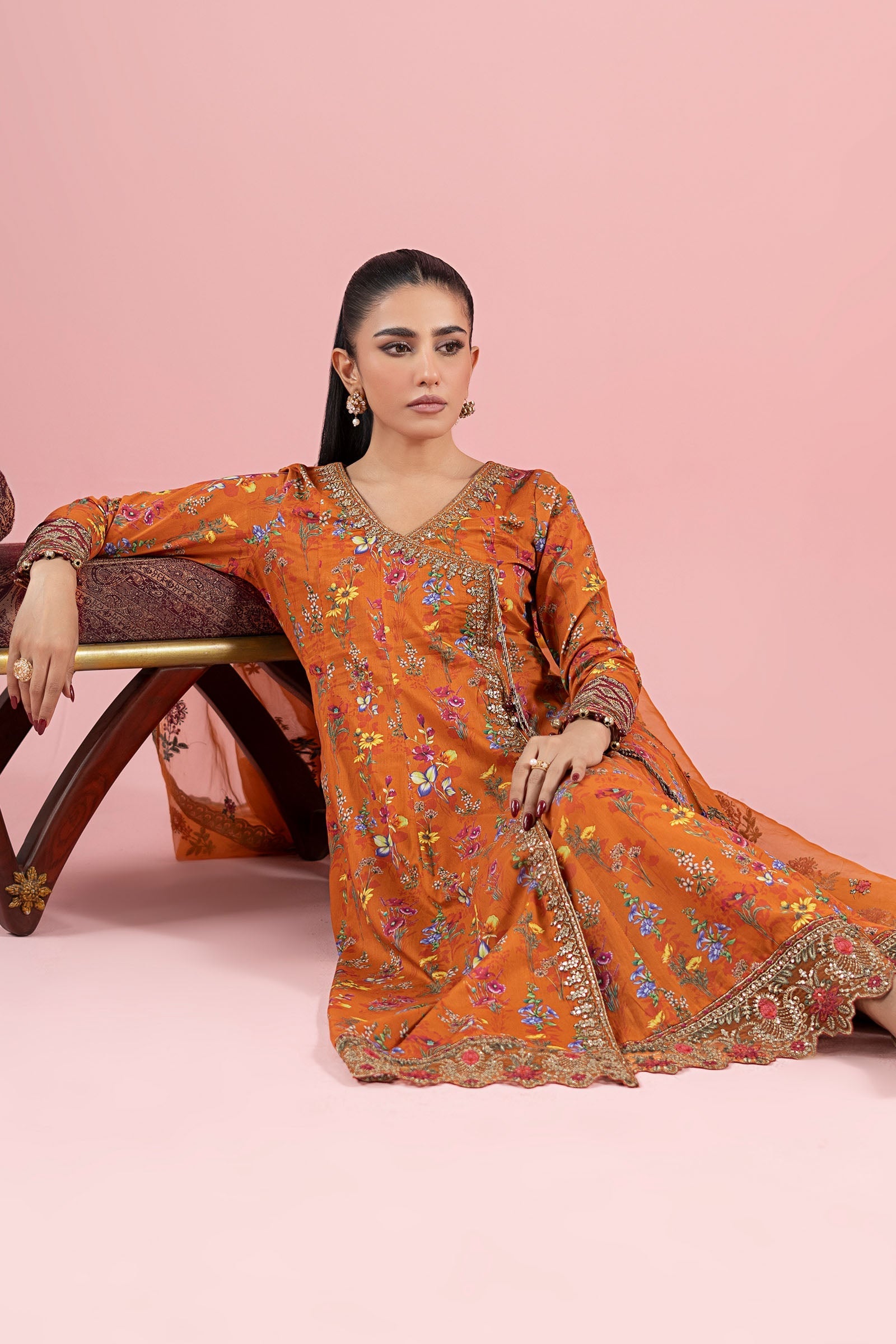 Maria B | Luxury Pret 25 | DW-EA25-17 by Maria B - Designer Dress - Type: Ladies Clothes - Available at Libayah - 100% Original
